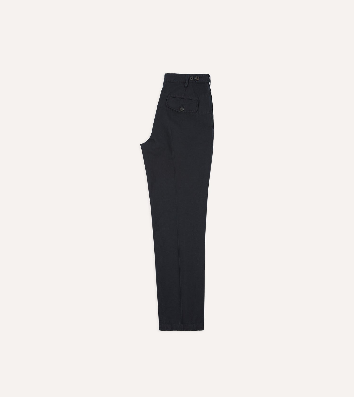 Navy Cotton-Linen Games Trouser