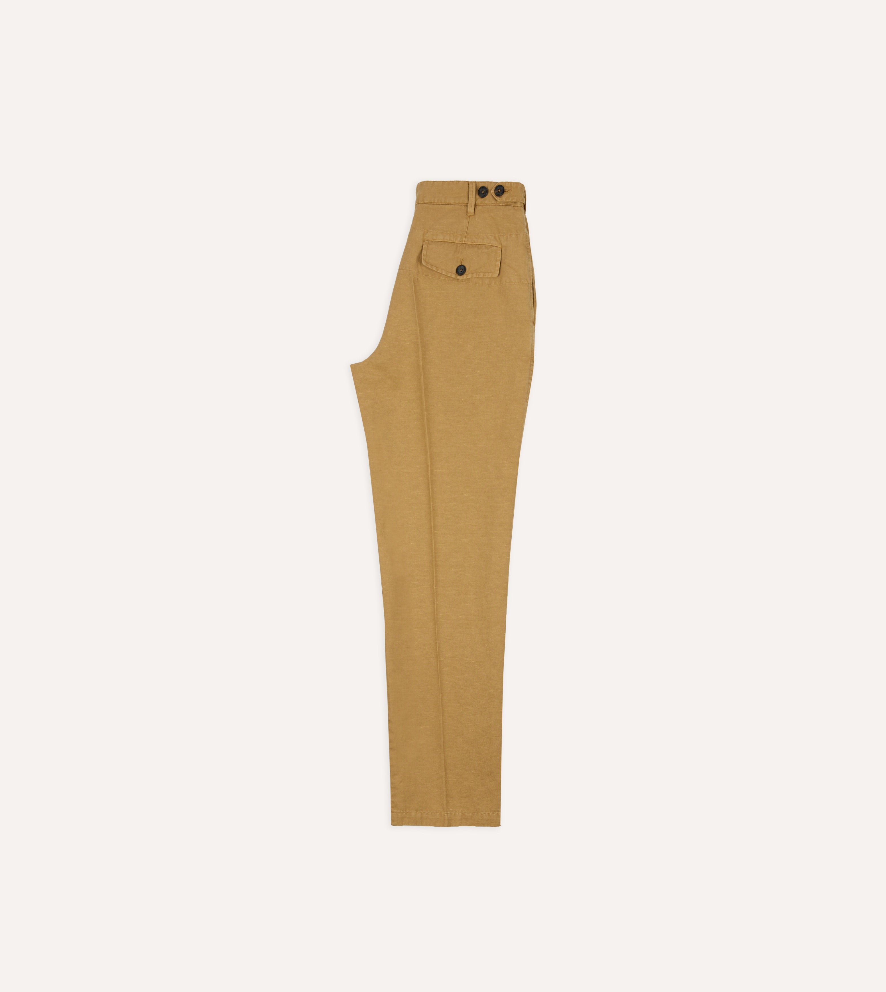 Sand Cotton-Linen Games Trouser