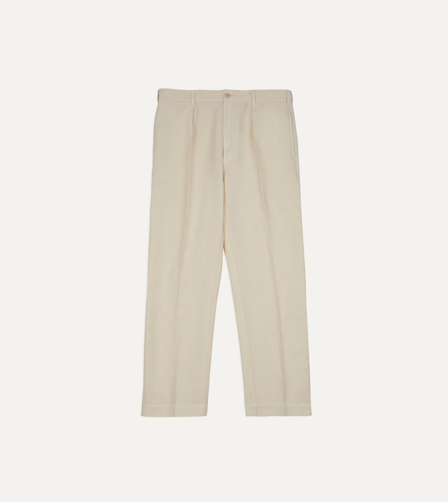 Ecru Cotton-Linen Games Trouser