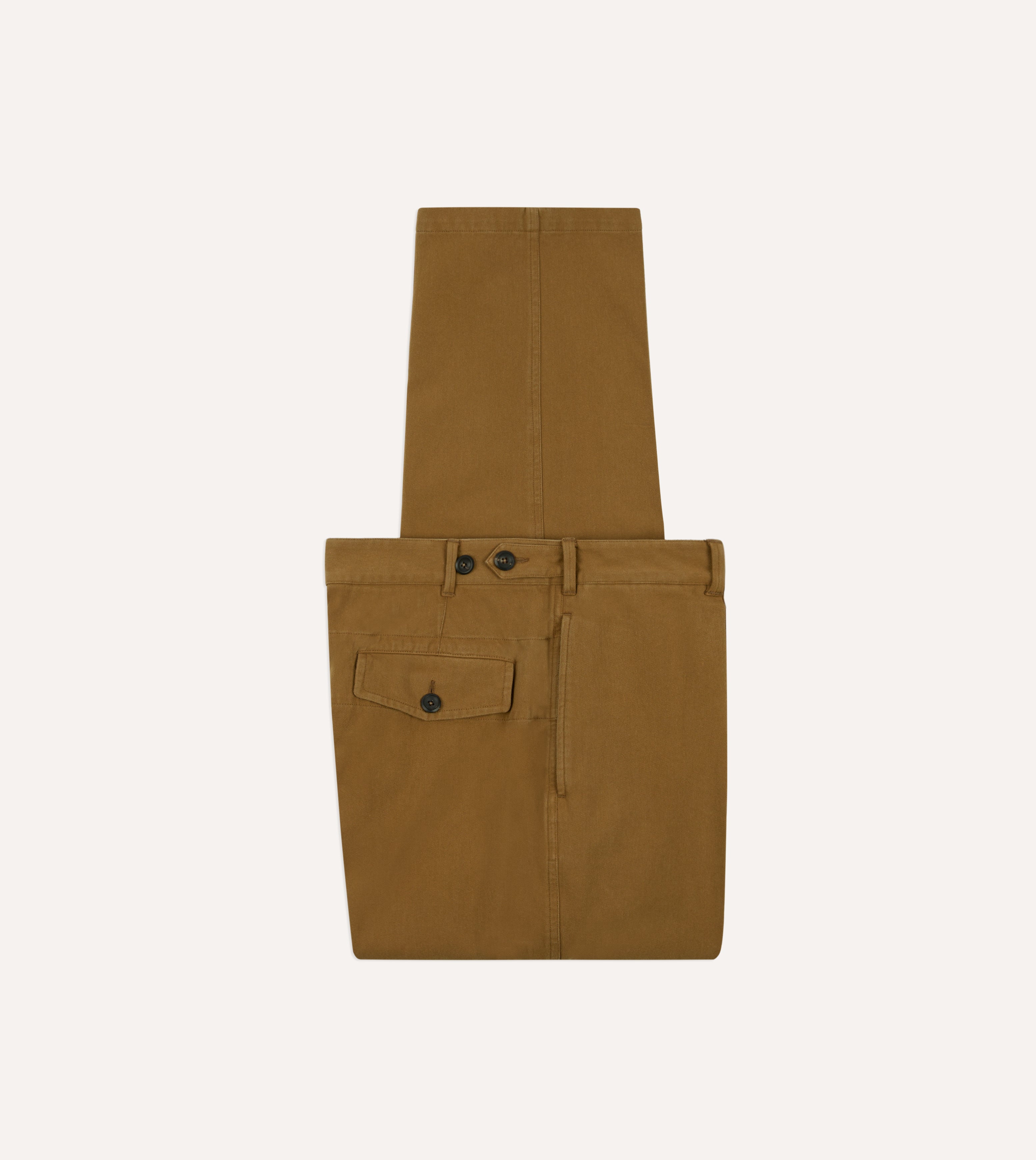 Camel Cotton Twill Field Games Trouser