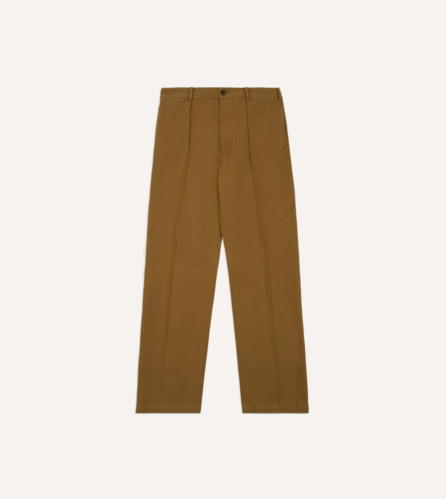 Camel Cotton Twill Field Games Trouser
