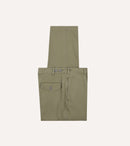 Olive Herringbone Twill Cotton Games Trouser