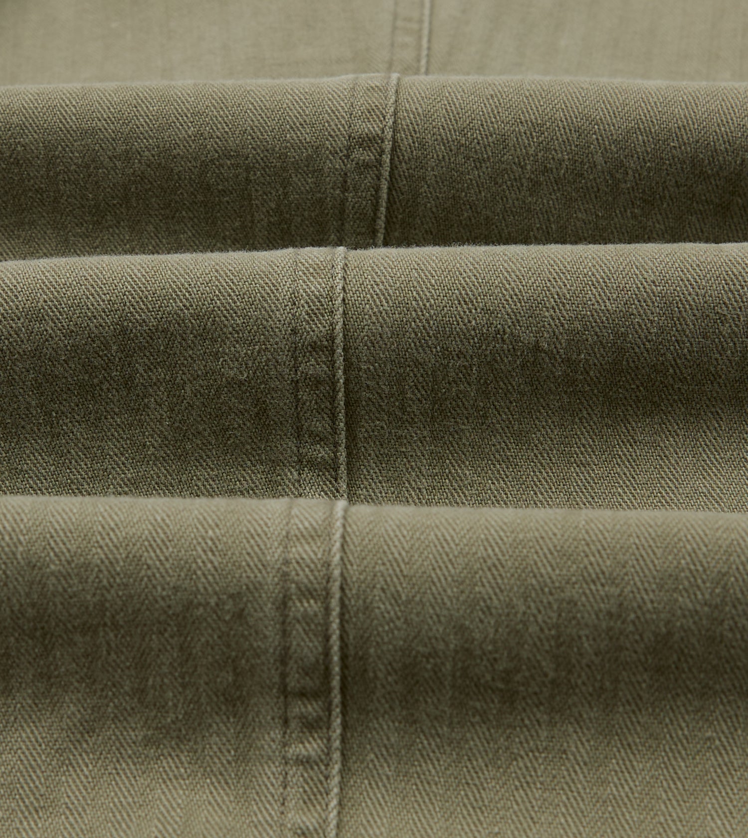 Olive Herringbone Twill Cotton Games Trouser