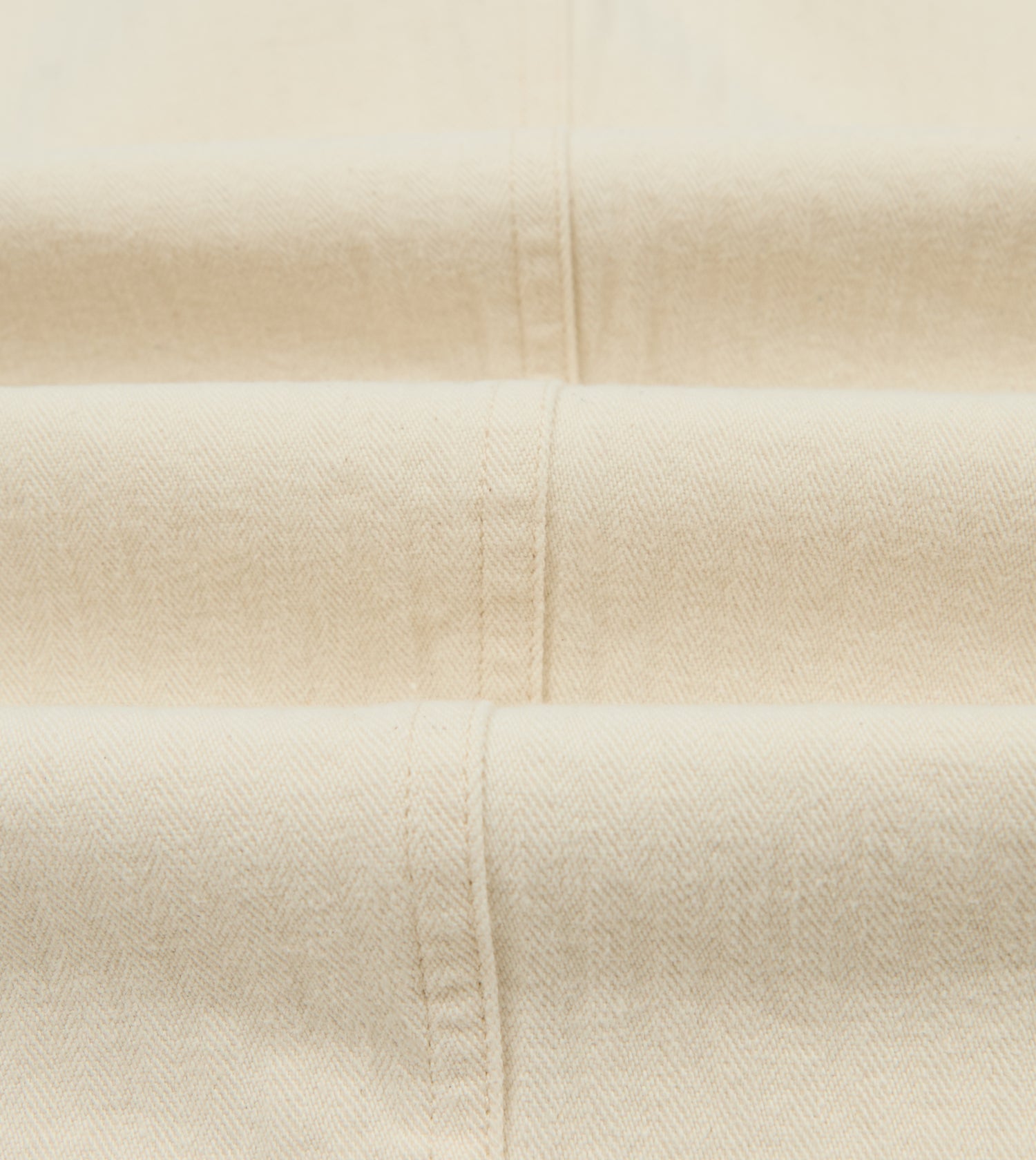 Ecru Herringbone Twill Cotton Games Trouser