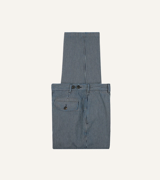 Indigo Hickory Stripe Games Trouser – Drakes US