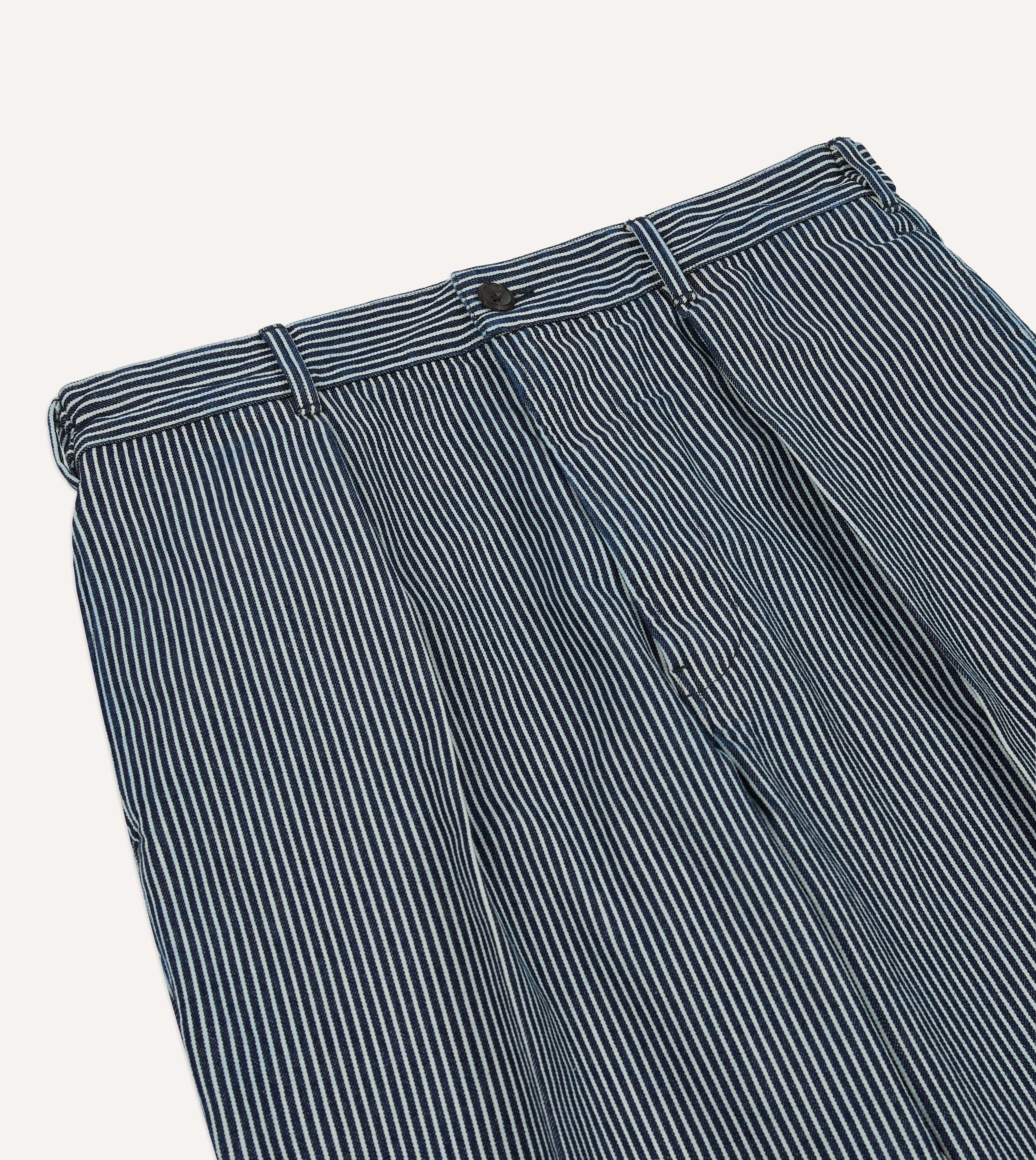 Indigo Hickory Stripe Games Trouser – Drakes US