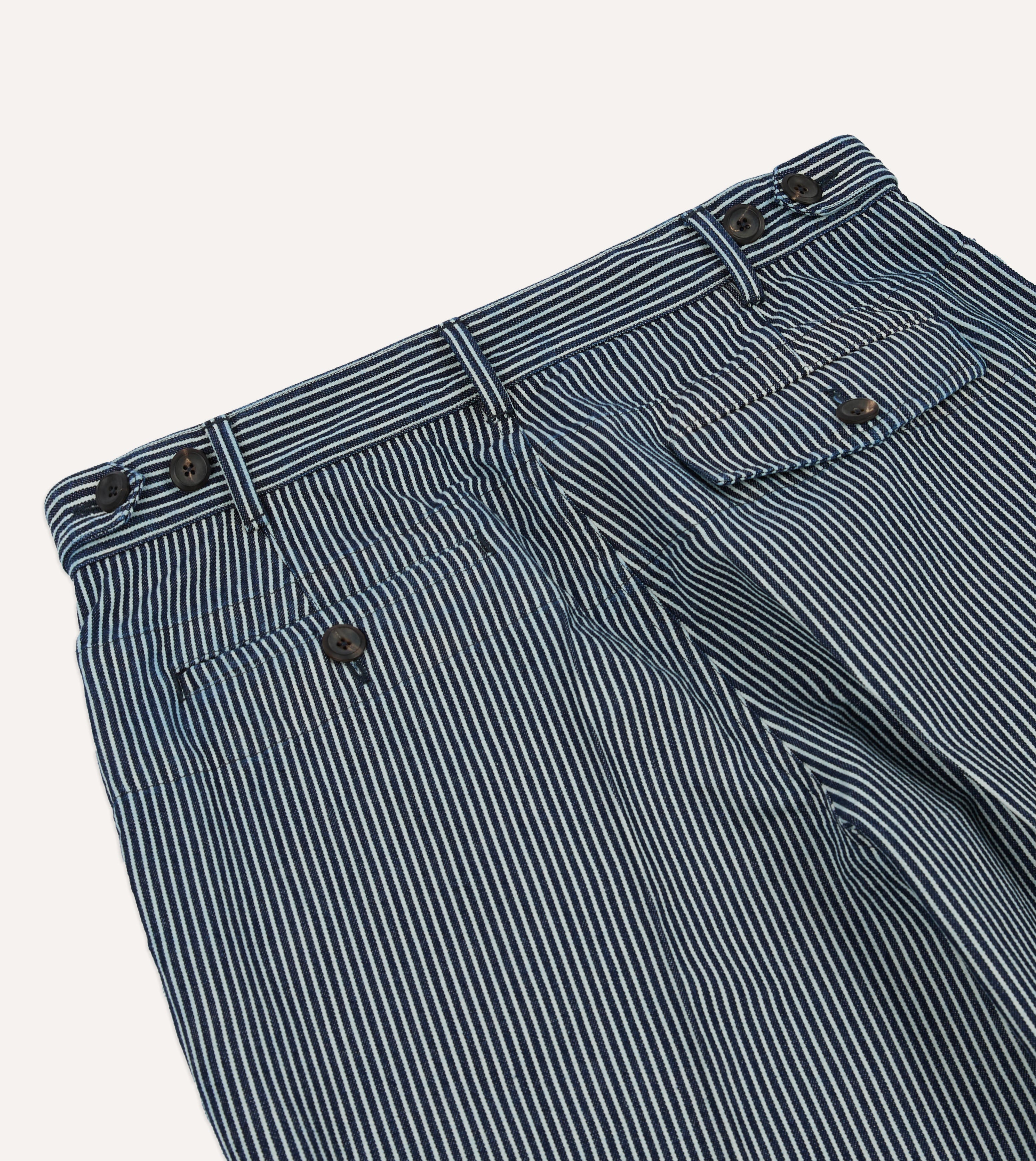 Indigo Hickory Stripe Games Trouser – Drakes US