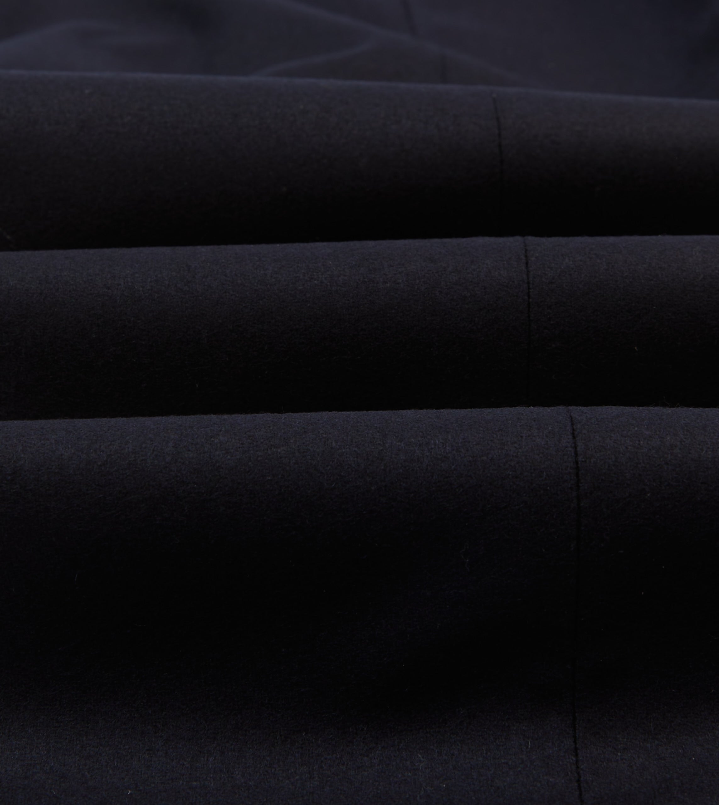 Navy Wool Flannel Flat Front Trousers