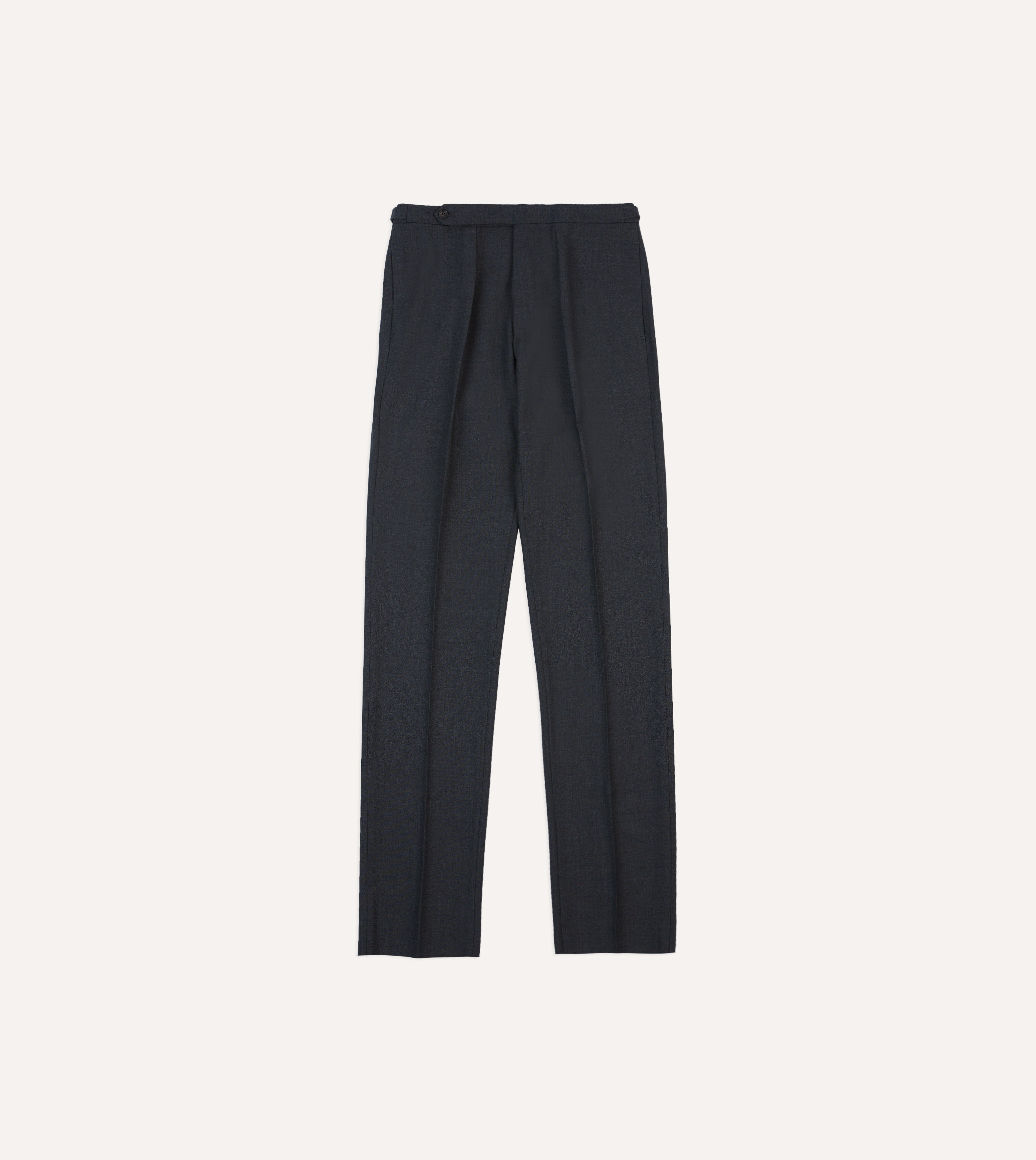 Charcoal Tropical Wool Single Pleat Trouser – Drakes US