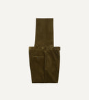 Olive Mid-Wale Corduroy Single Pleat Trouser