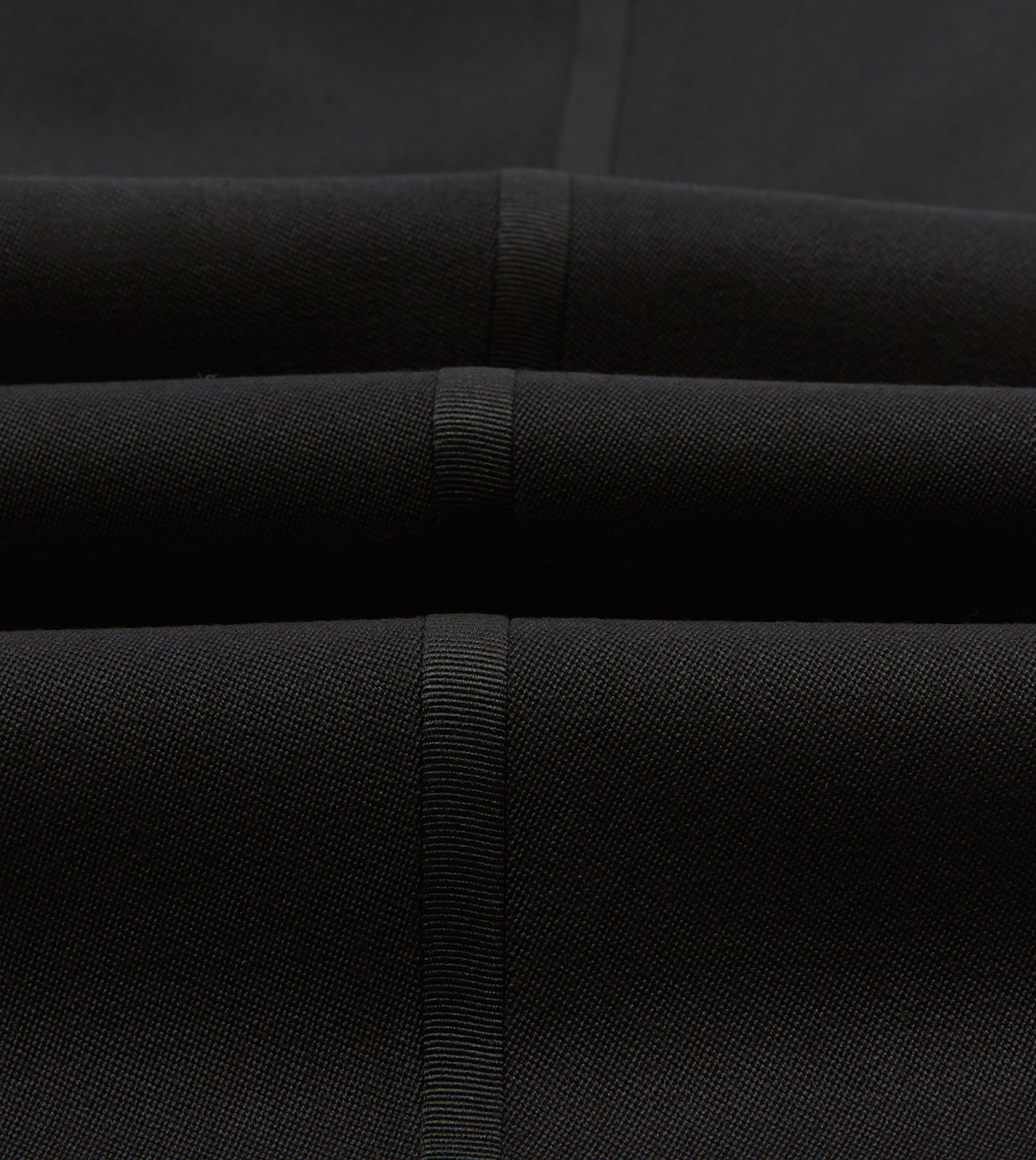 Black Barathea Wool Single Pleat Dinner Trousers