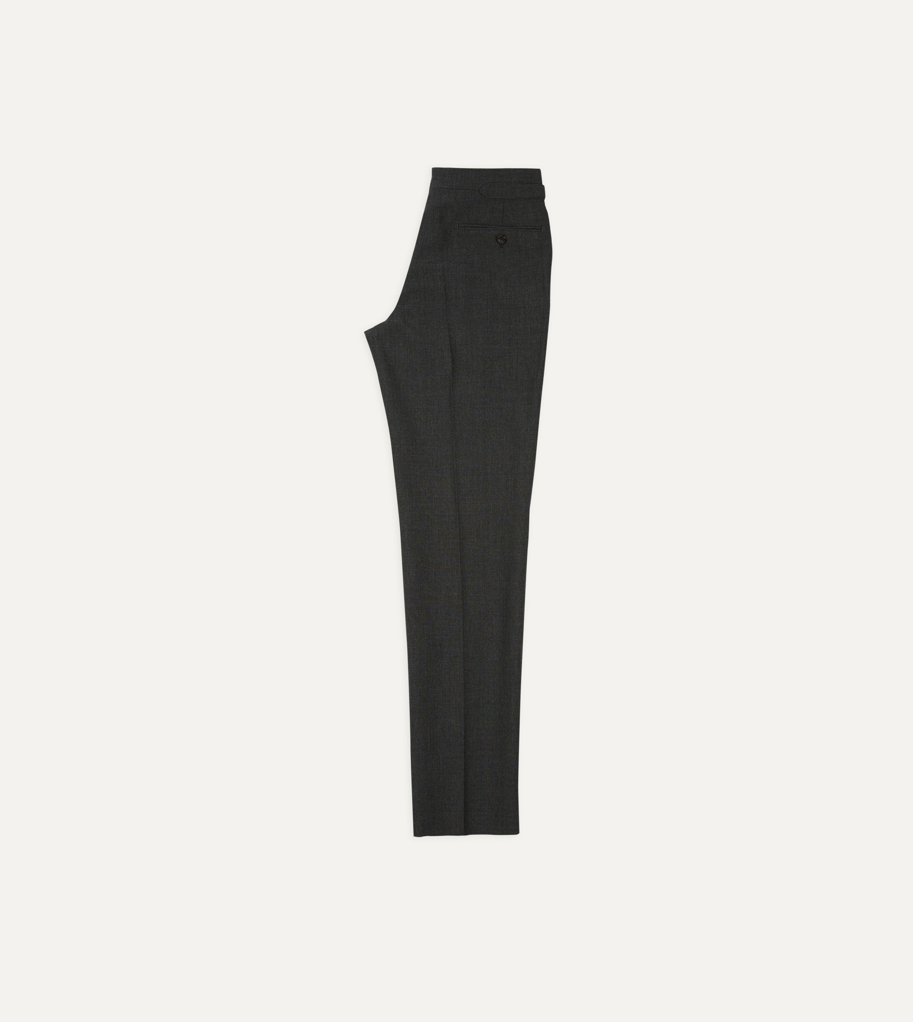 Grey Fresco® Wool Single Pleat Trouser