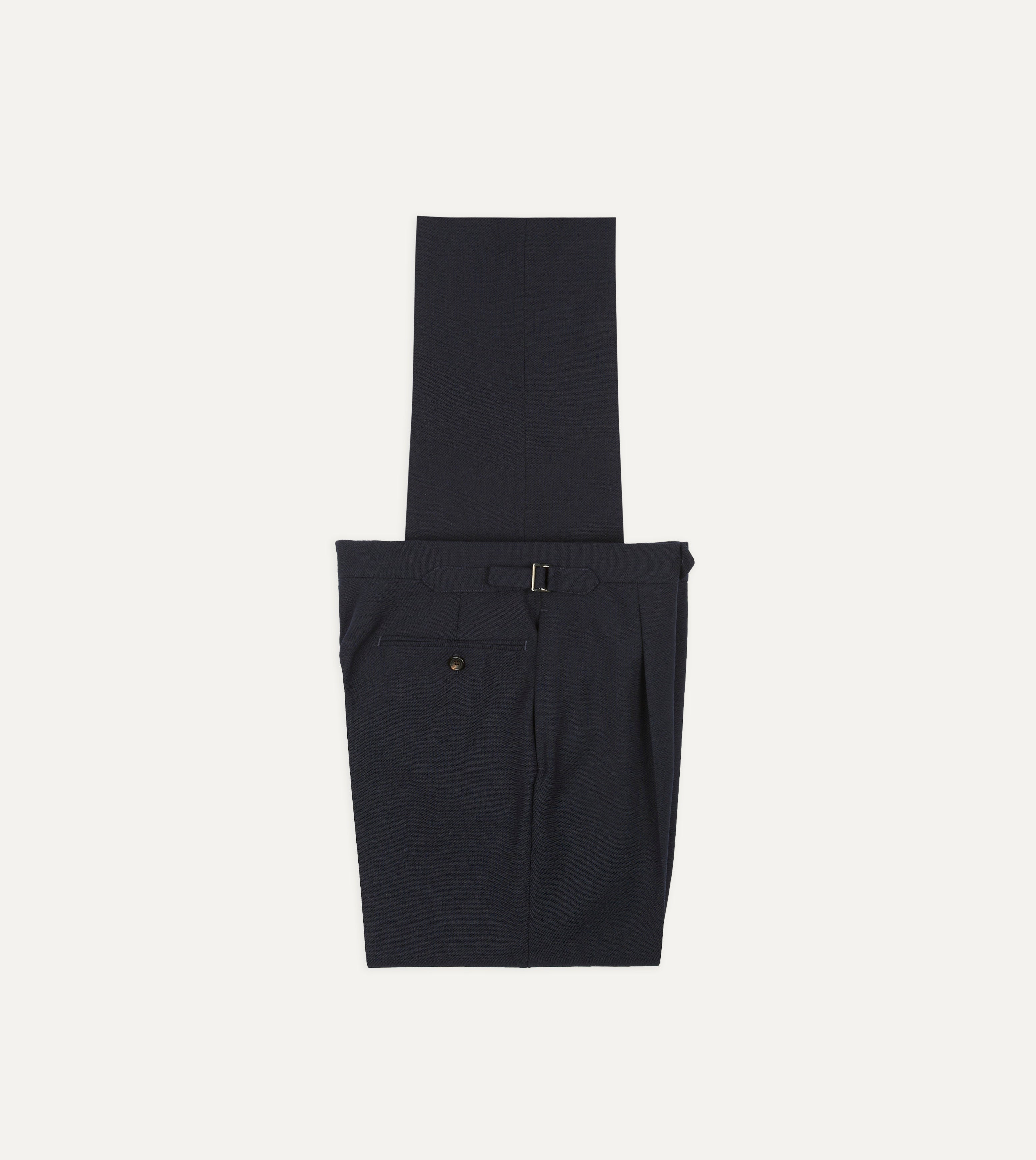 Darky Navy Fresco® Wool Single Pleat Trouser