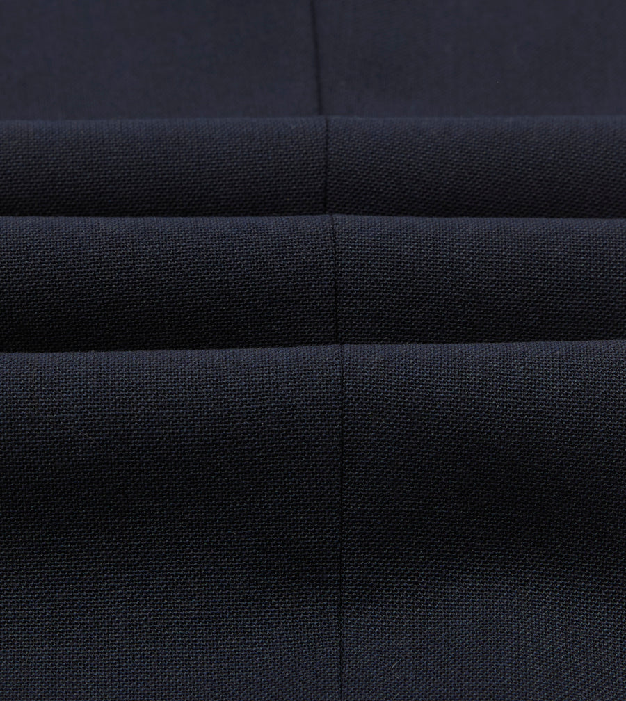 Dark Navy Fresco® Wool Single Pleat Trouser