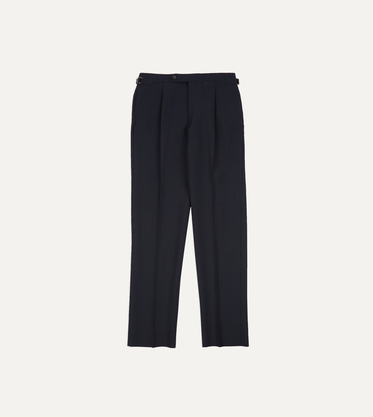 Darky Navy Fresco® Wool Single Pleat Trouser
