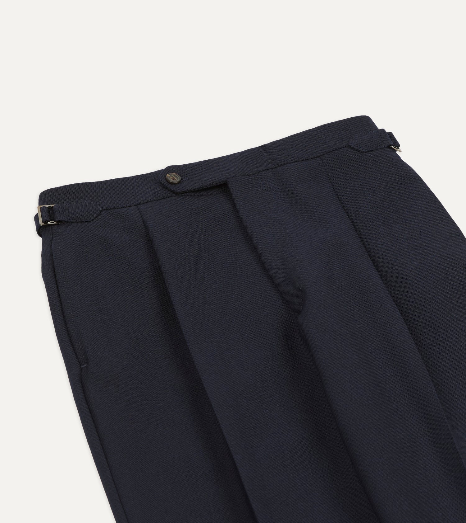 Darky Navy Fresco® Wool Single Pleat Trouser
