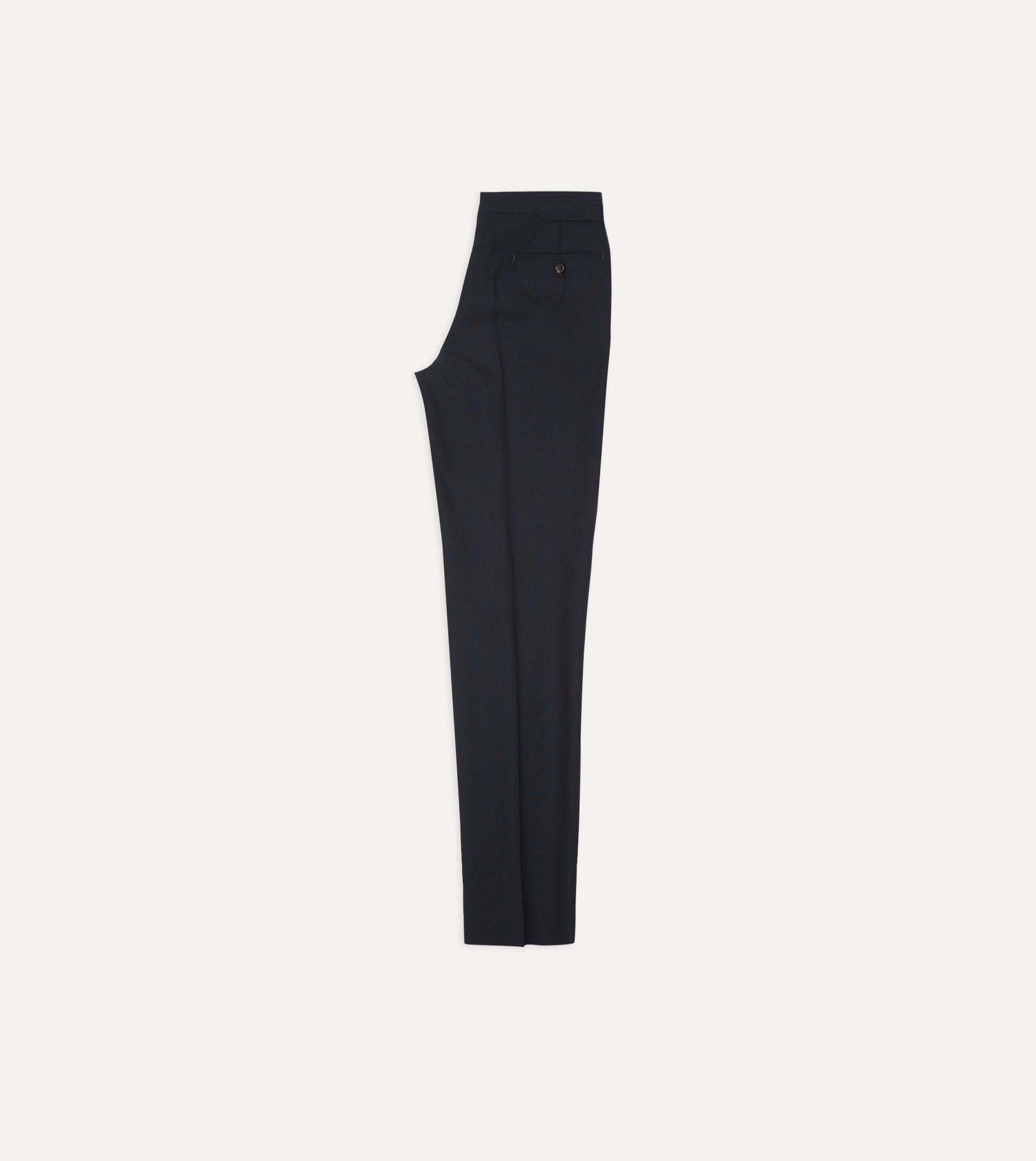 Darky Navy Fresco® Wool Single Pleat Trouser