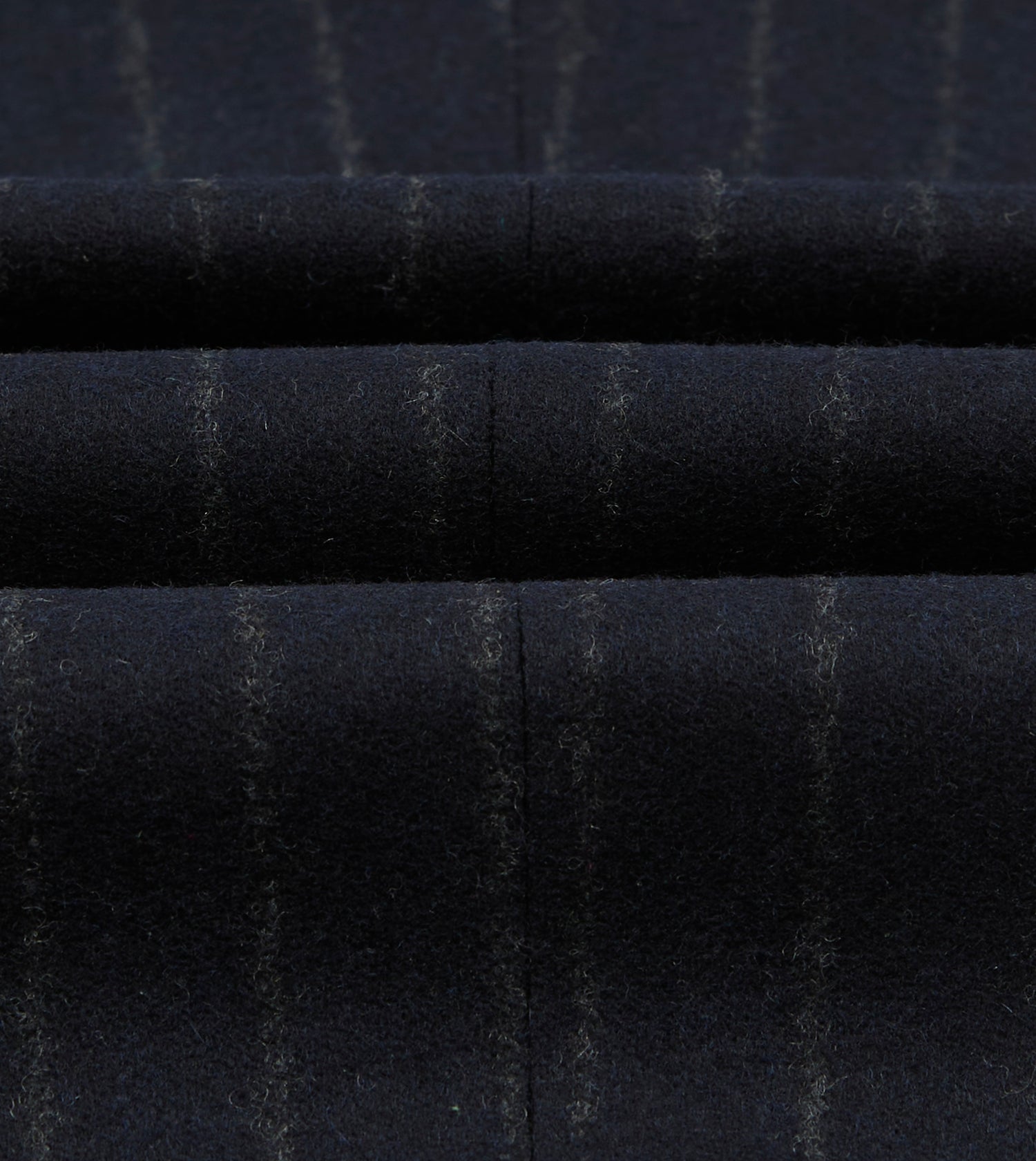 Navy Chalkstripe Wool Flannel Single-Pleat Trouser