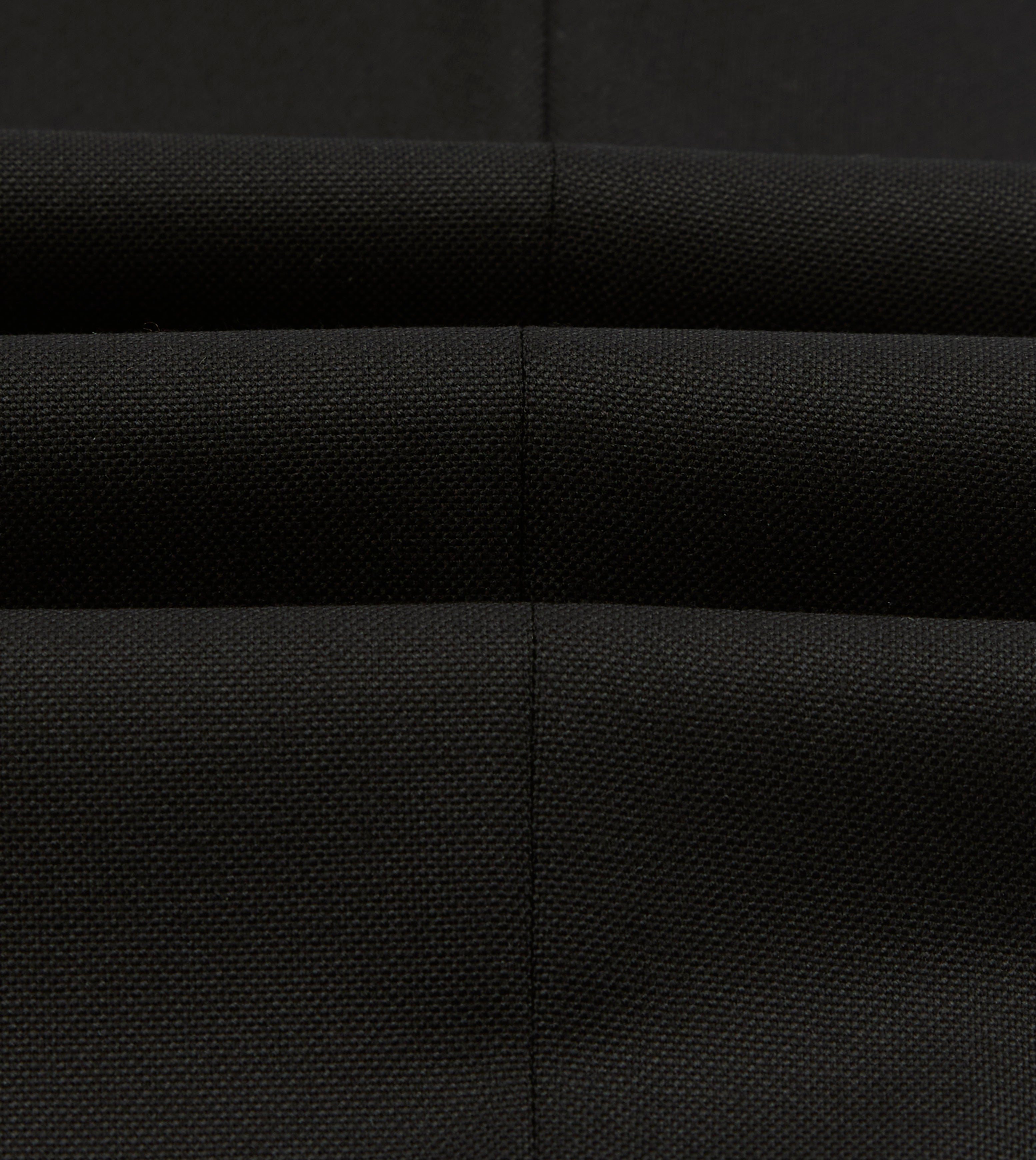 Black Fresco® Wool Single-Pleat Trouser
