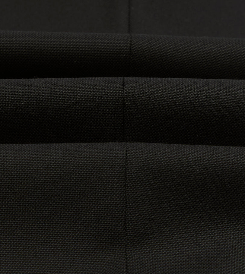 Black Fresco® Wool Single-Pleat Trouser