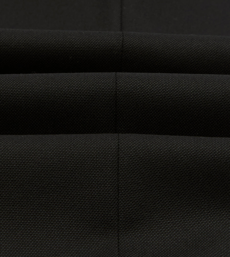 Black Fresco® Wool Single-Pleat Trouser