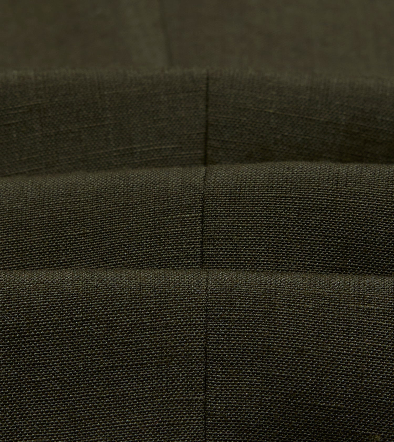 Khaki Green Linen-Wool Single Pleat Trouser