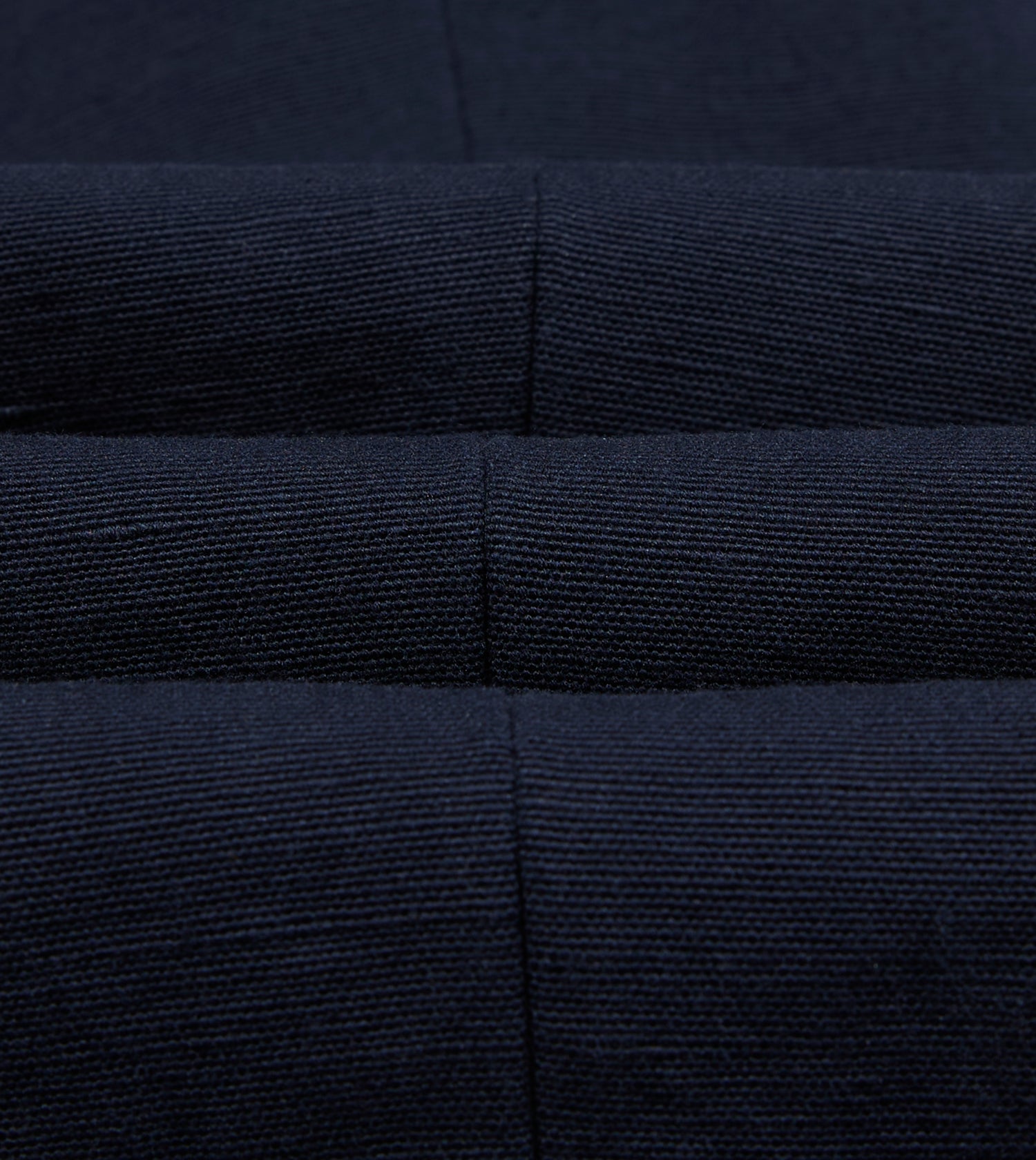 Navy Linen-Cotton Single-Pleat Trouser