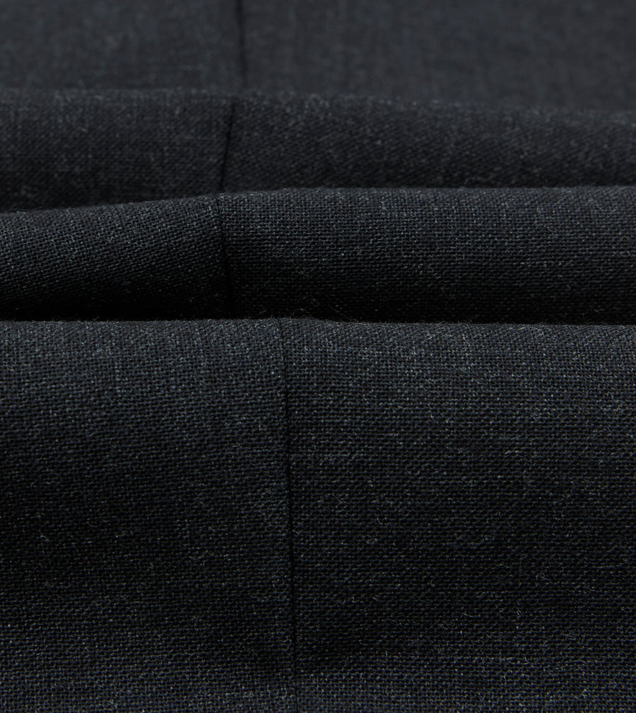 Charcoal Fresco® Wool Single-Pleat Trouser