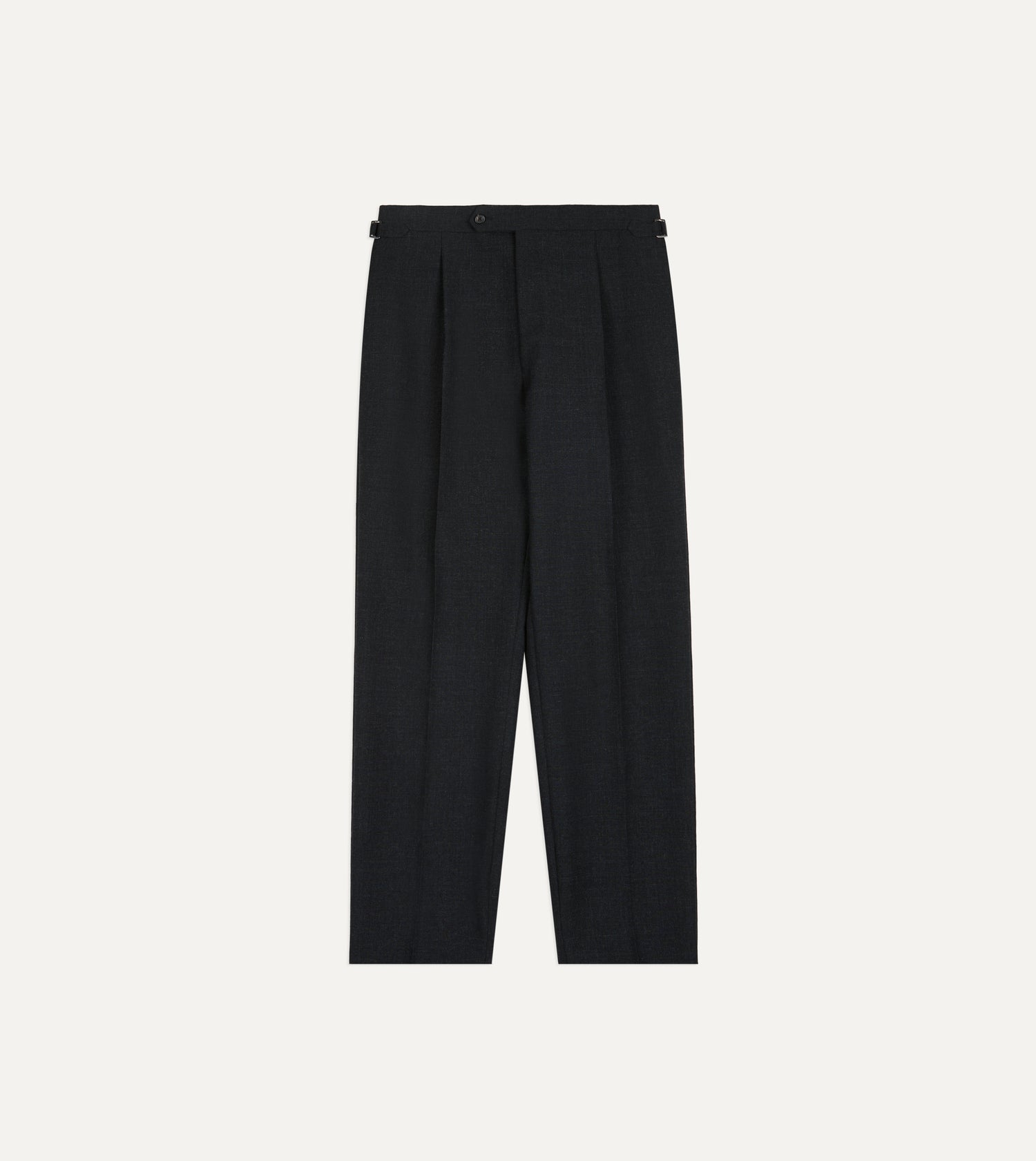 Dark Grey Fresco® Wool Single-Pleat Trouser