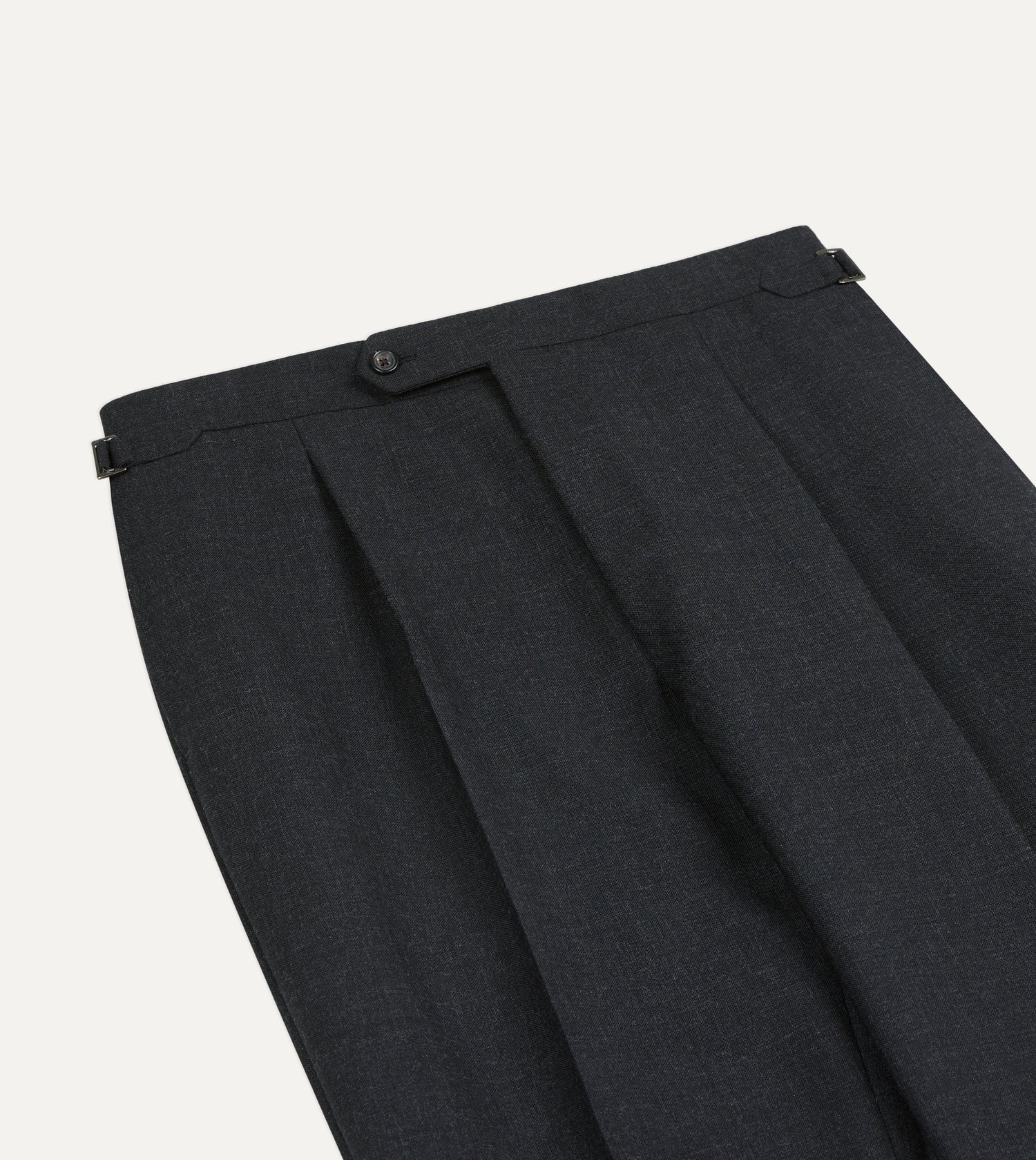 Dark Grey Fresco® Wool Single-Pleat Trouser