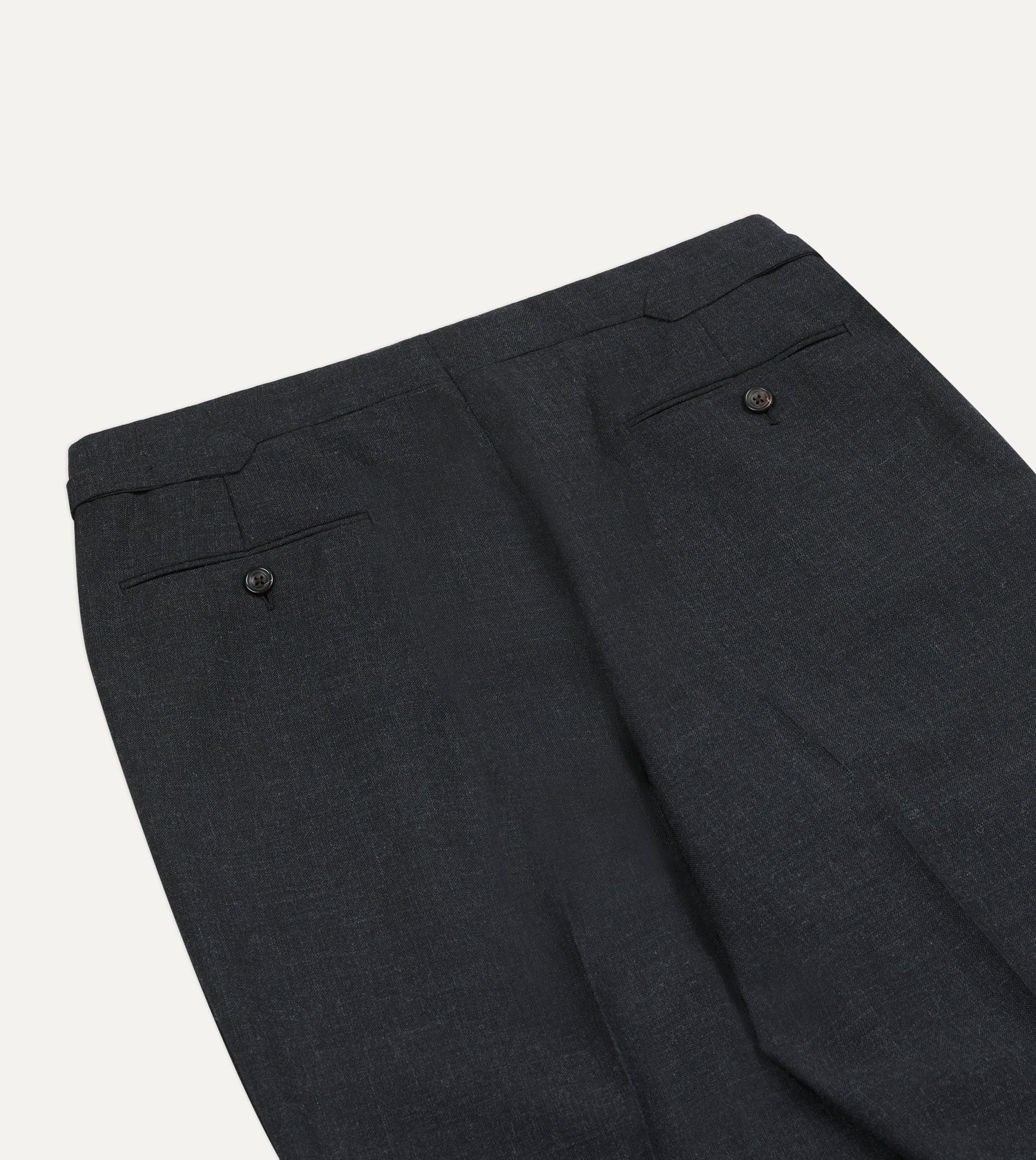 Dark Grey Fresco® Wool Single-Pleat Trouser