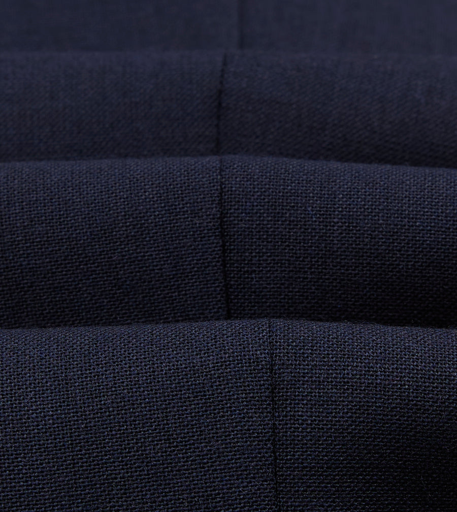 Navy Fresco® Wool Single-Pleat Trouser