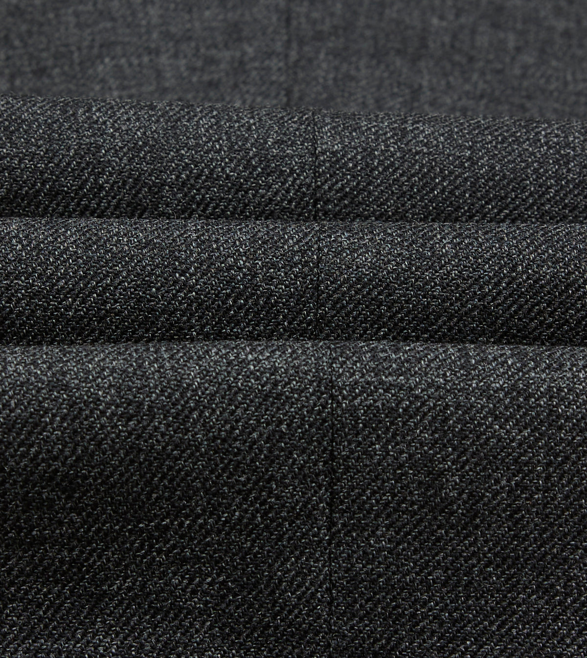 Grey Wool-Cotton Twill Single Pleat Trouser