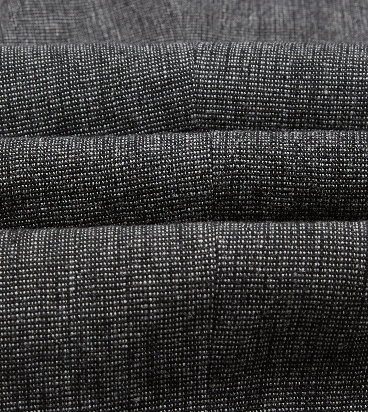 Grey Nailhead Linen-Wool Single Pleat Trouser