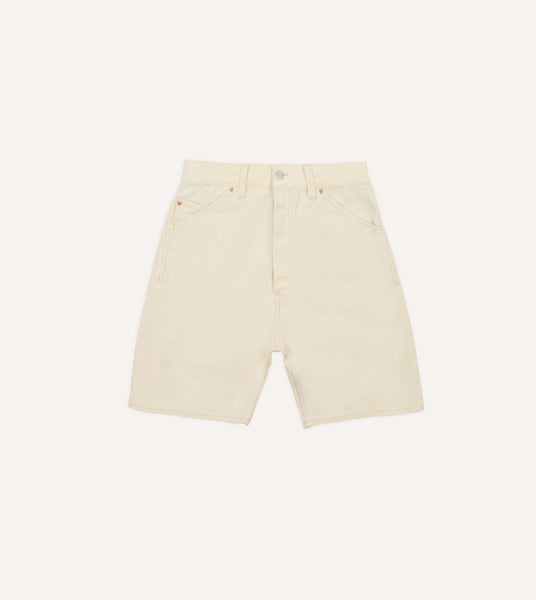 Ecru 12.7oz Selvedge Denim Five-Pocket Shorts – Drakes US