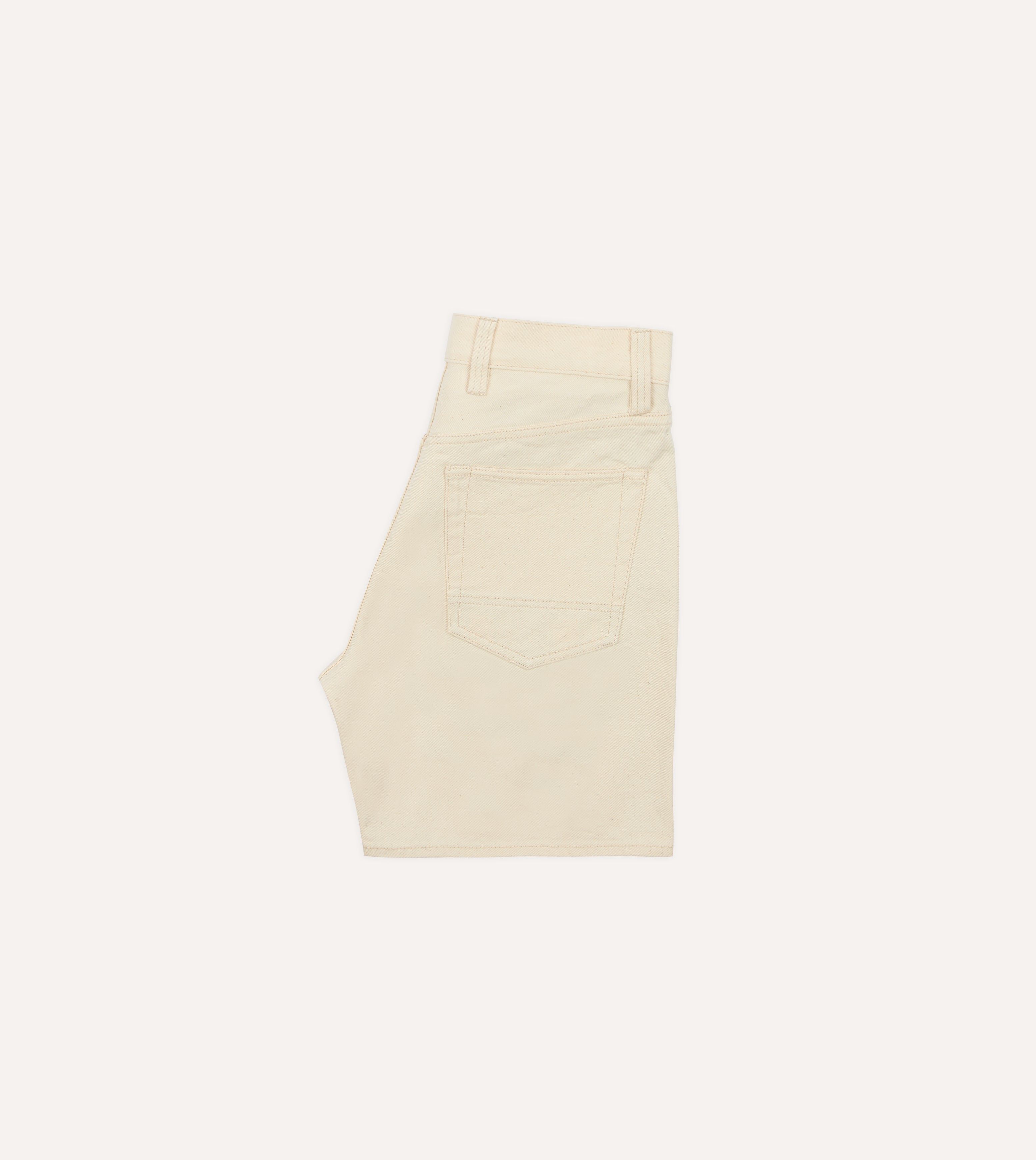 Ecru 12.7oz Selvedge Denim Five-Pocket Shorts