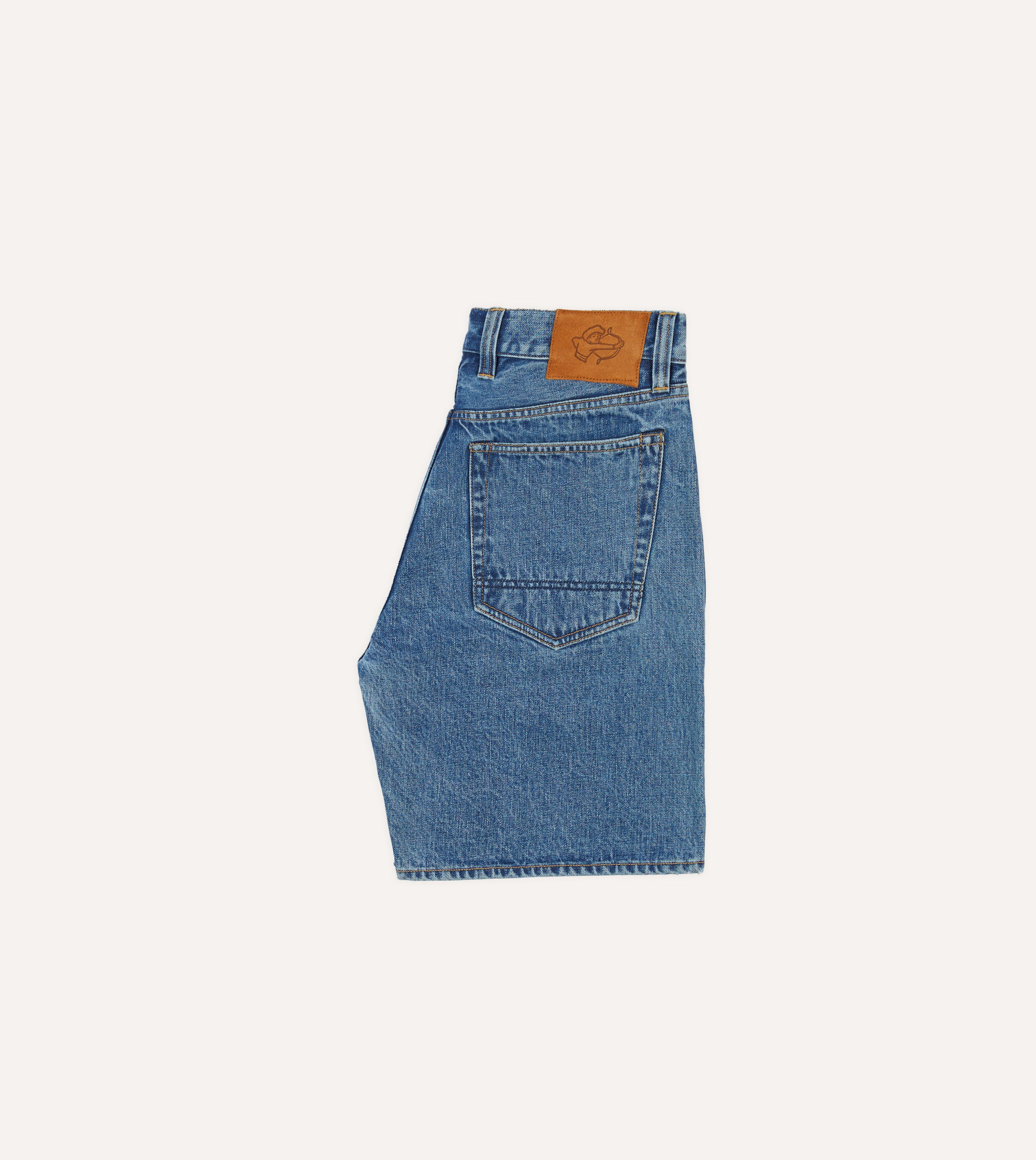 Stone Wash 12.7oz Selvedge Denim Five-Pocket Shorts