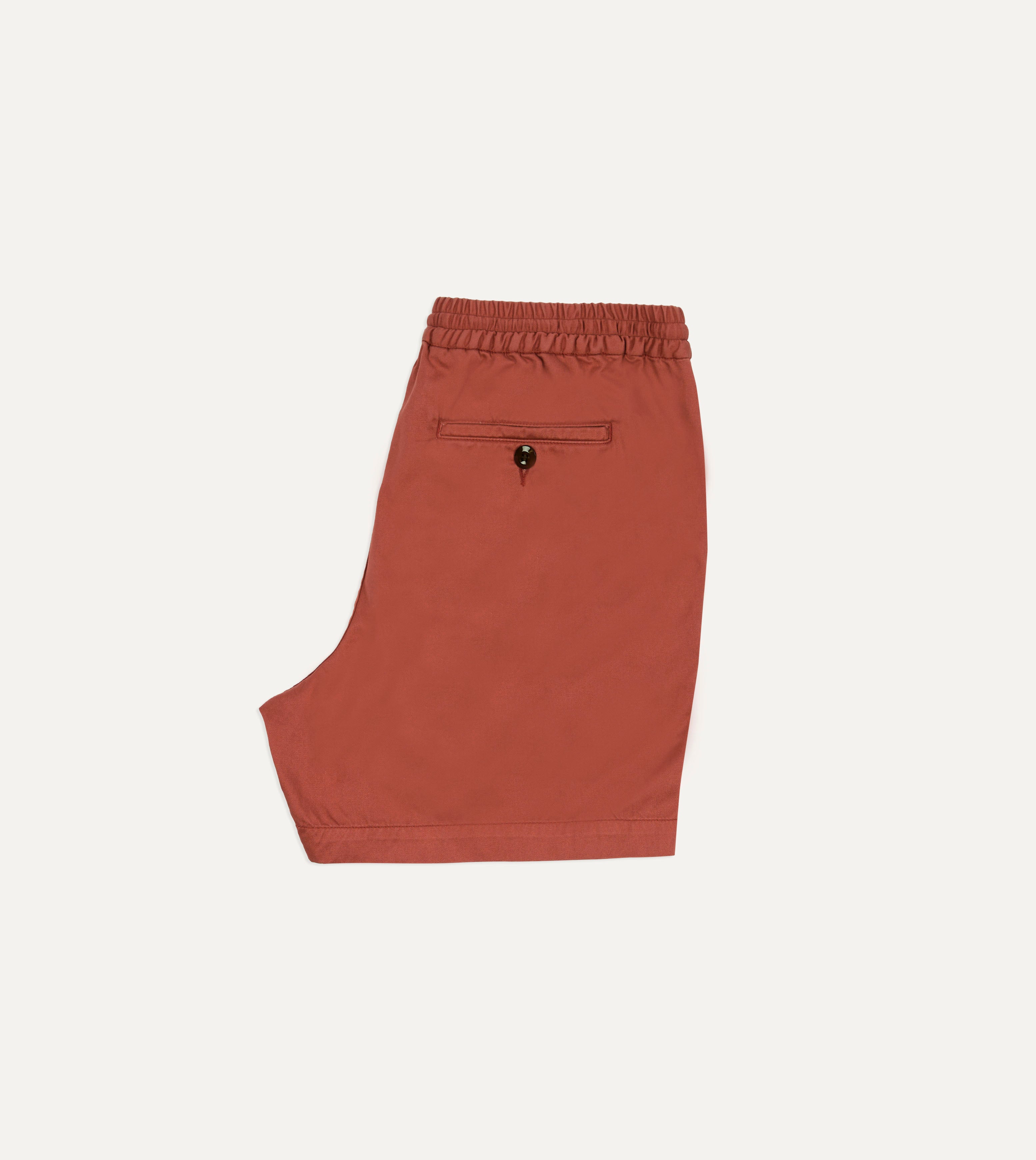 Washed Red Drawstring Shorts