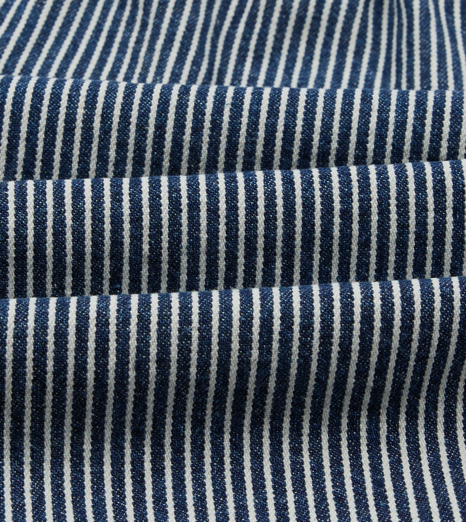 Indigo Stripe Cotton Drawstring Shorts