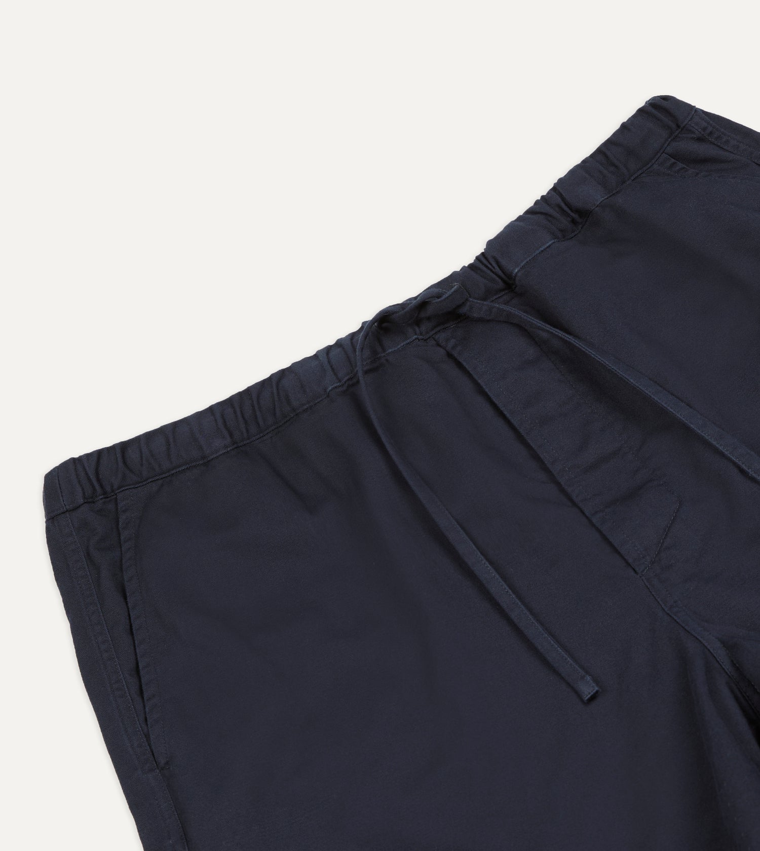 Navy Cotton Drawstring Shorts