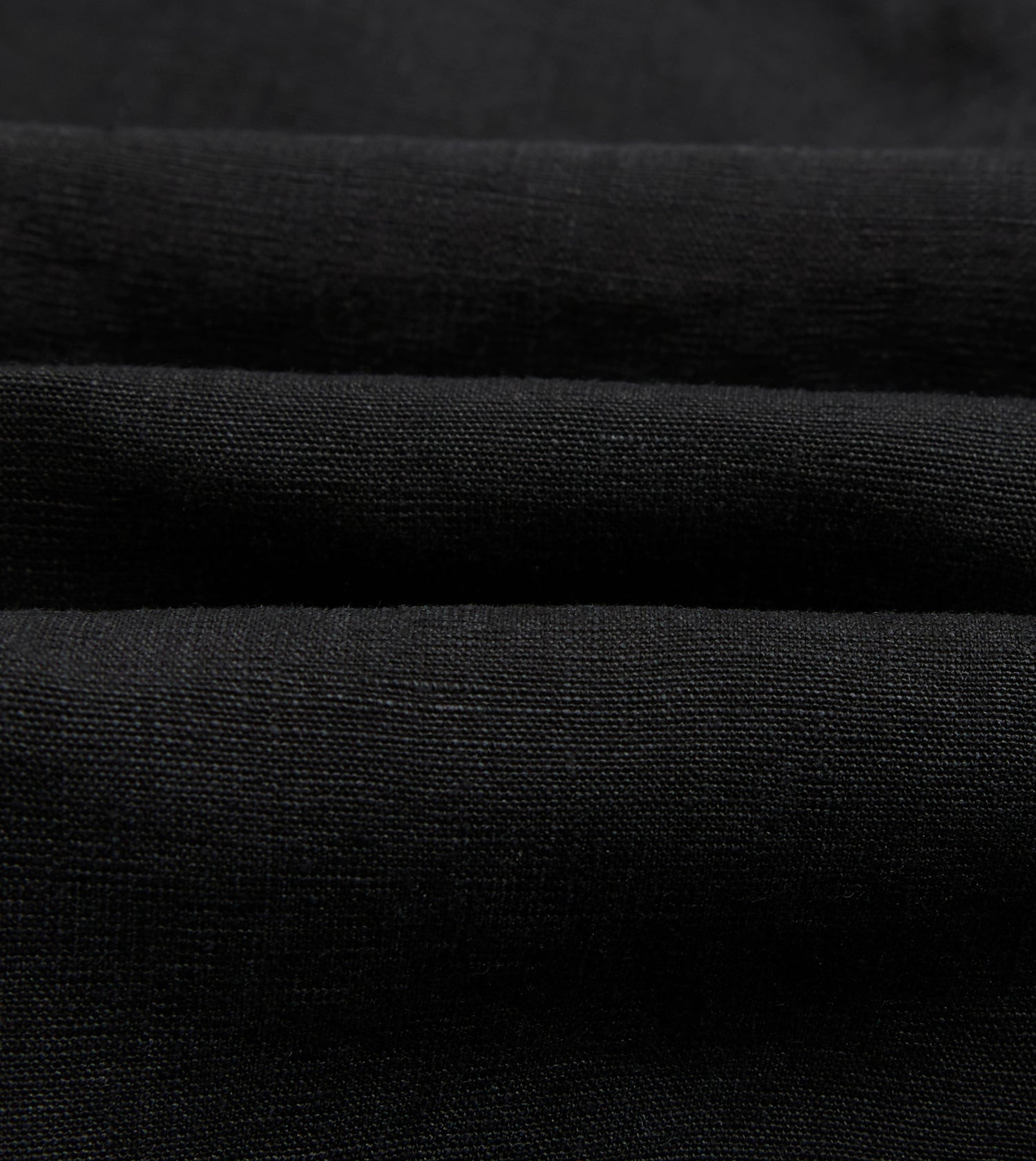 Black Linen Drawstring Shorts