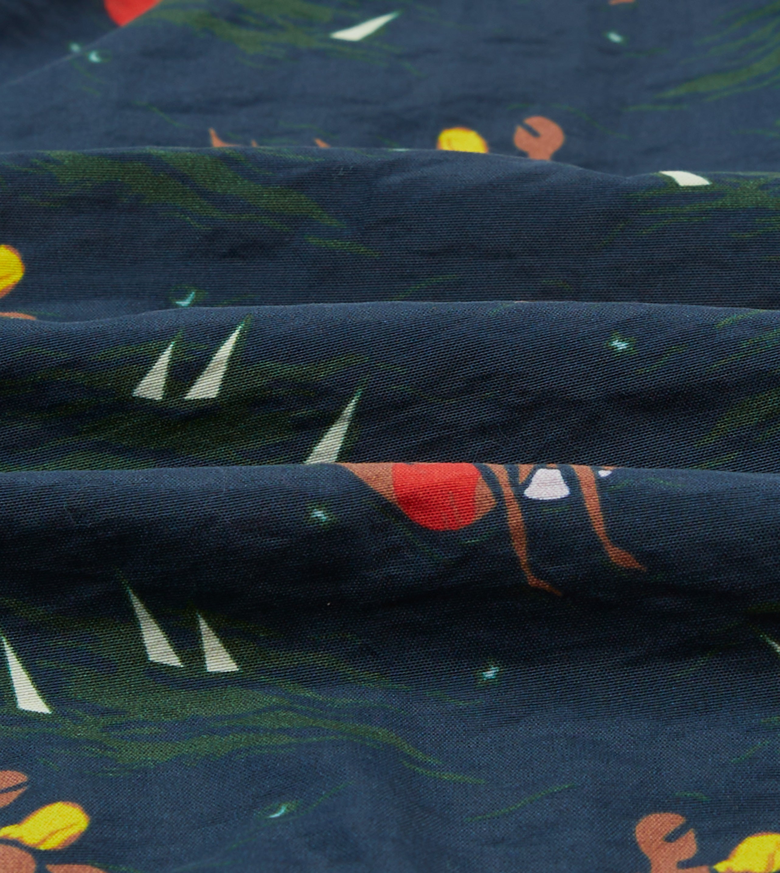 Bathers Print Nylon Drawstring Swim Shorts