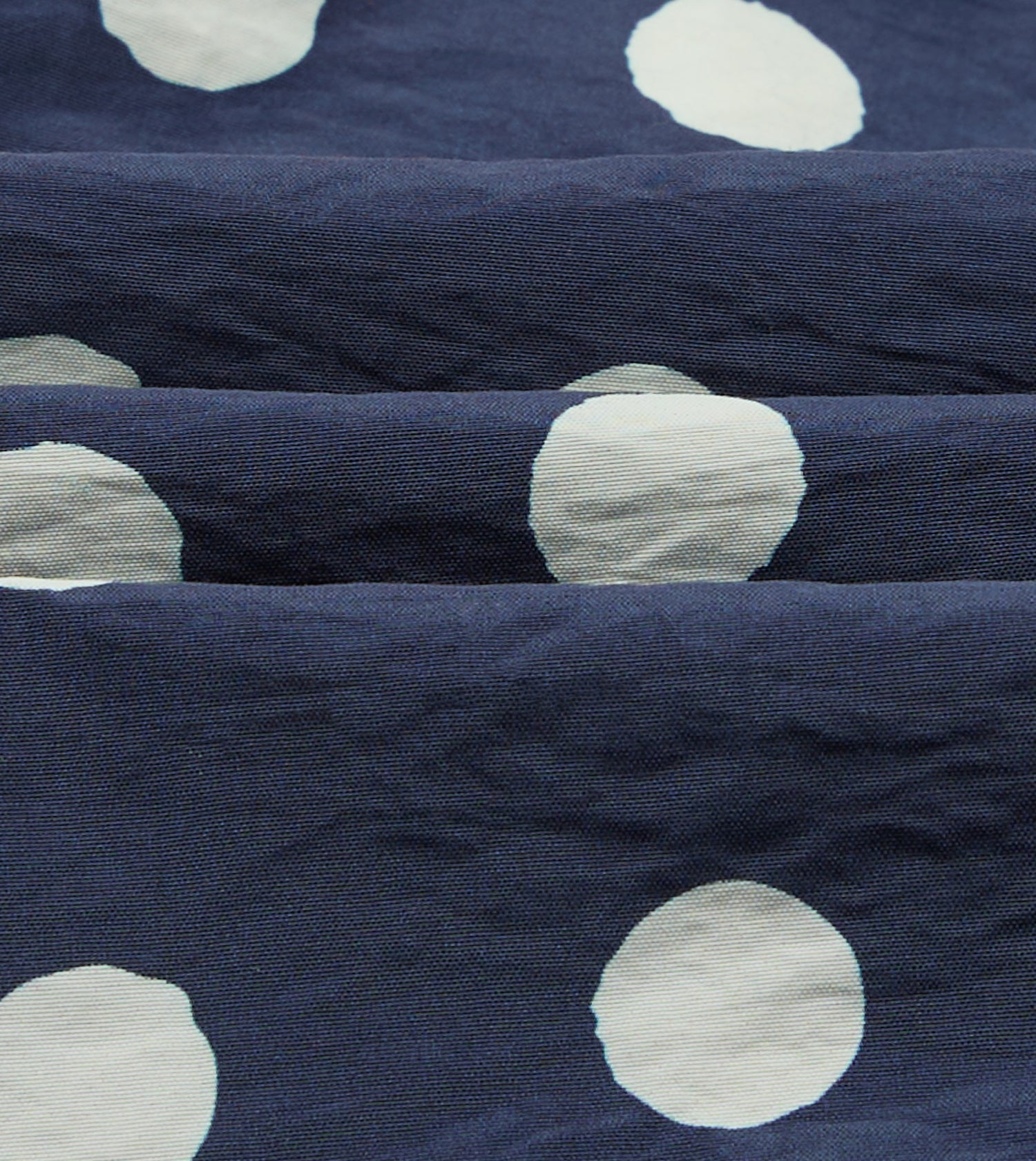 Navy Polka Dot Print Nylon Drawstring Swim Shorts