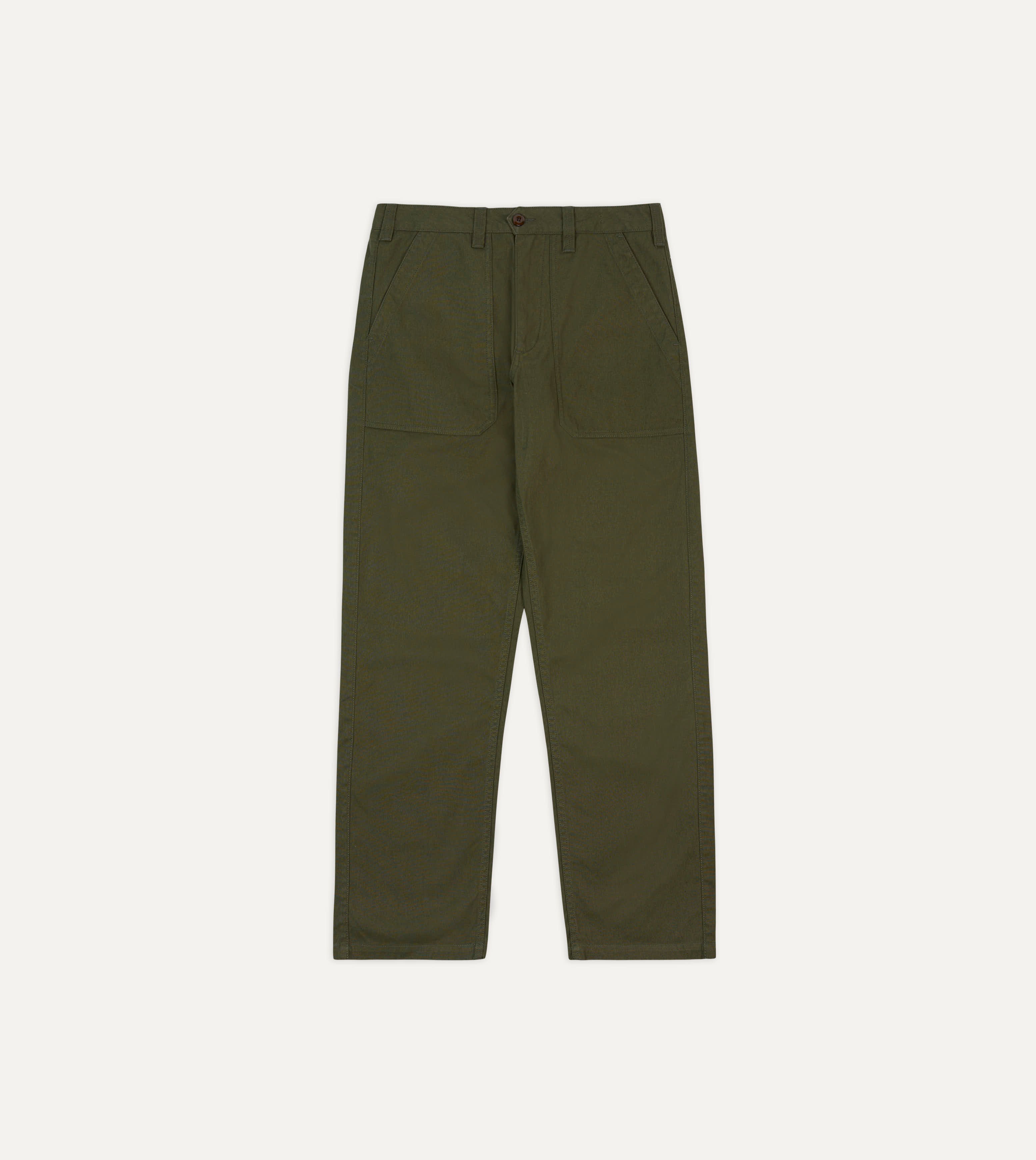 St. JOHN by Drake's Olive Cotton Fatigue Trouser – Drakes US