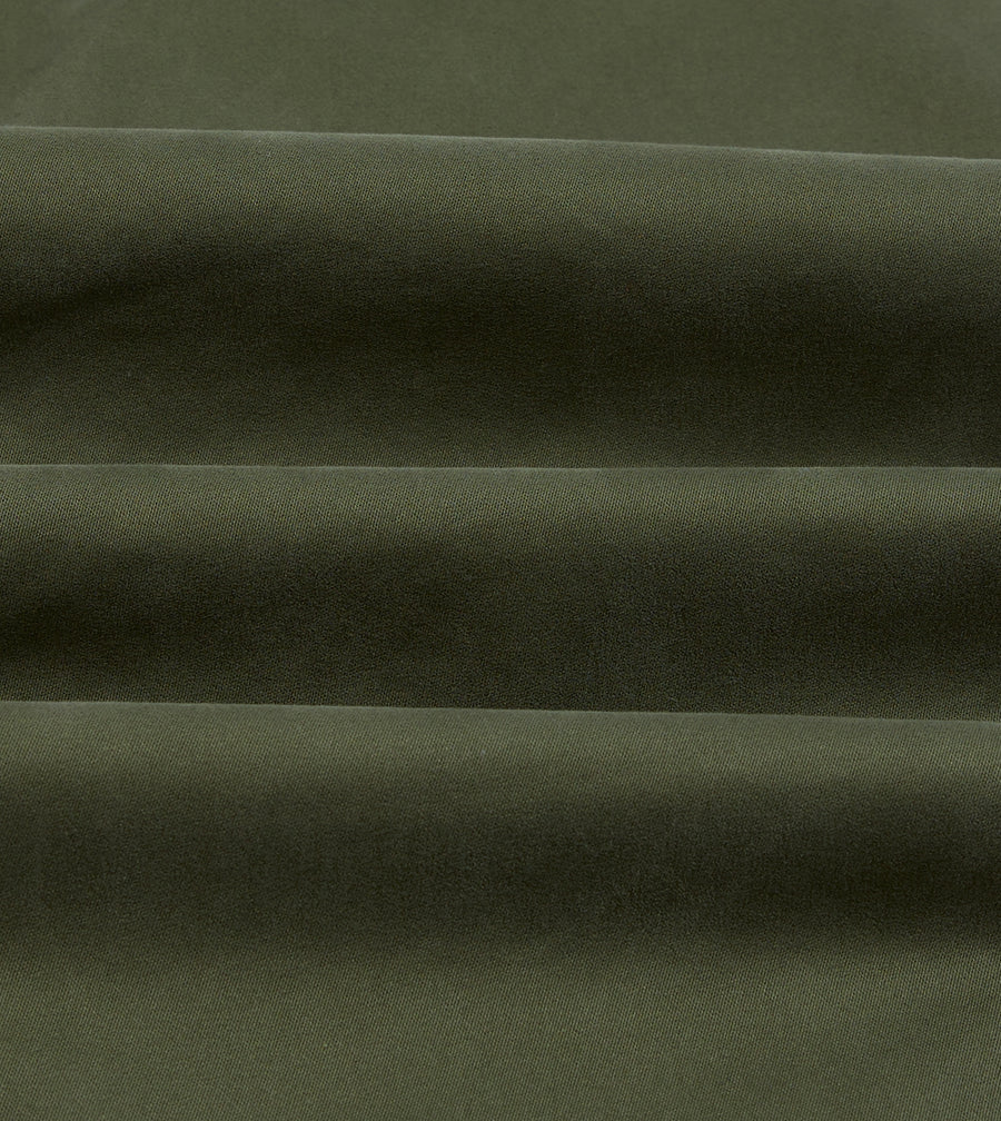 Olive Cotton Drawstring Trousers