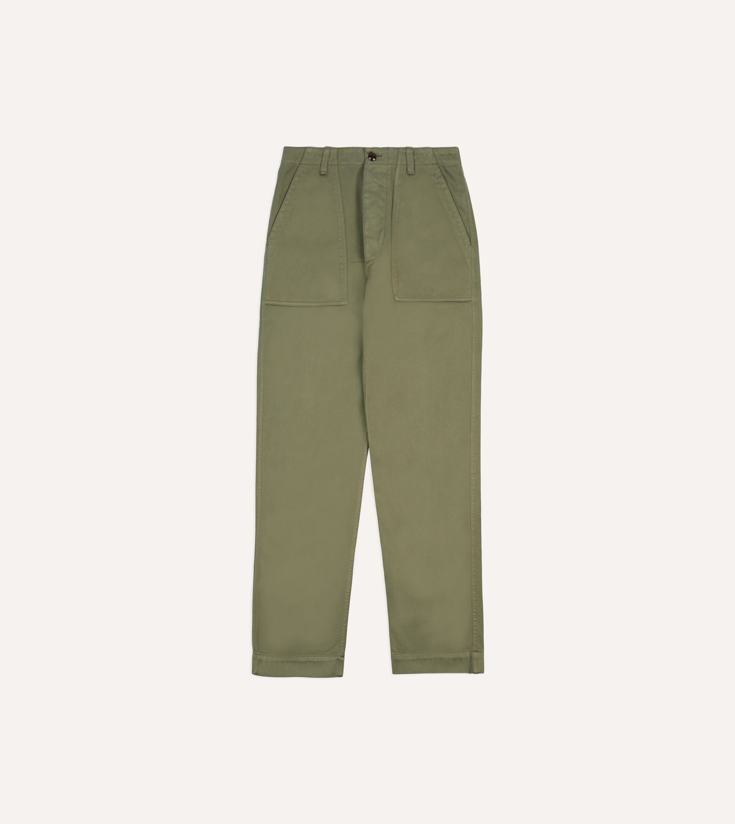 Light Olive Cotton Fatigue Trouser