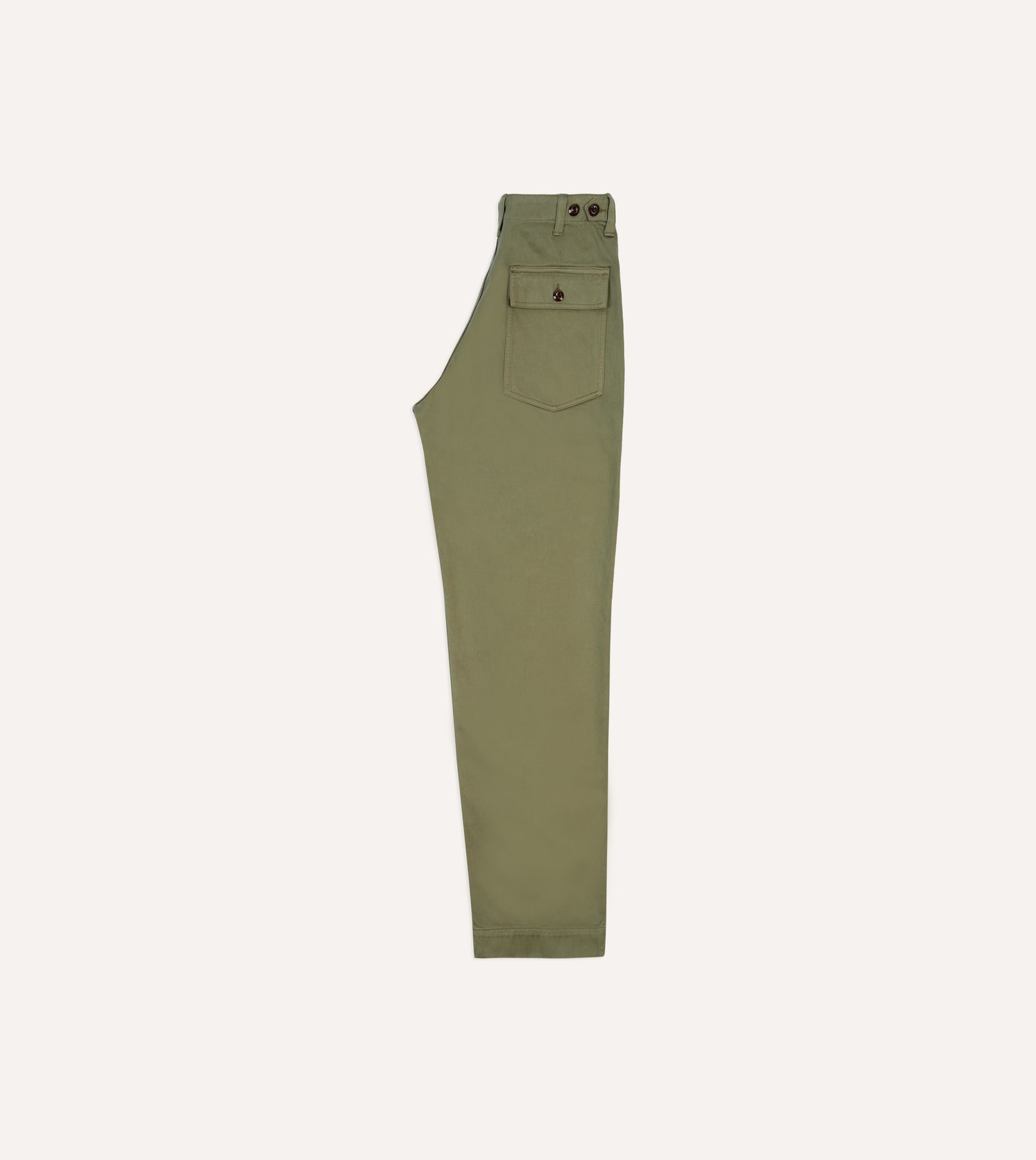 Light Olive Cotton Fatigue Trouser