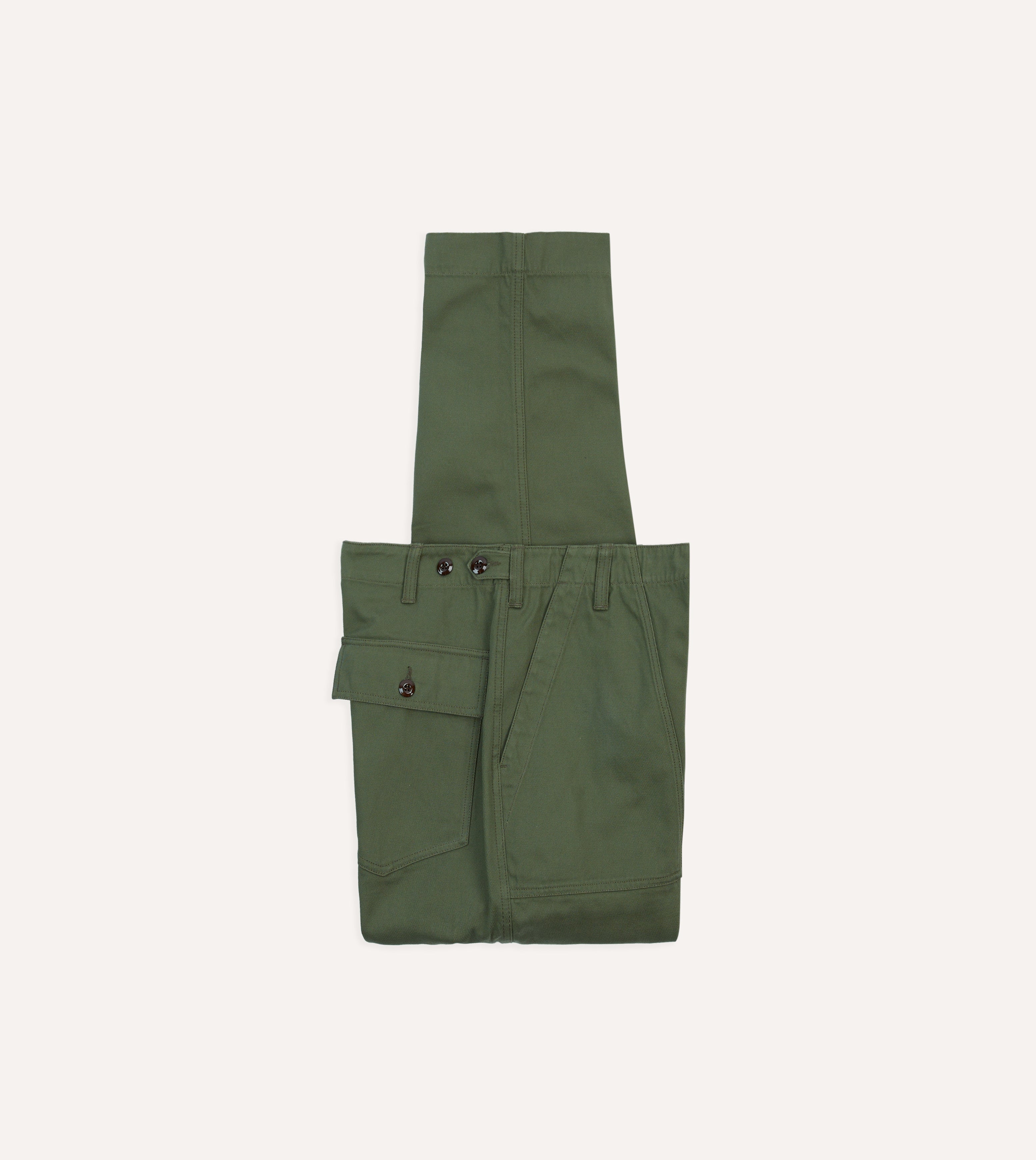 Olive Cotton Fatigue Trouser