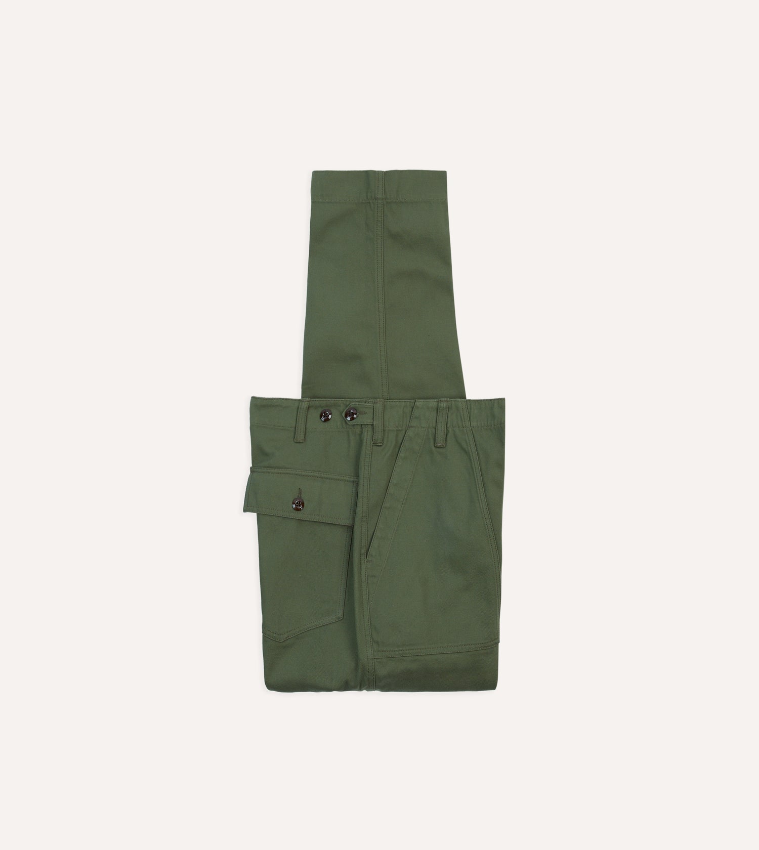 Olive Cotton Fatigue Trouser