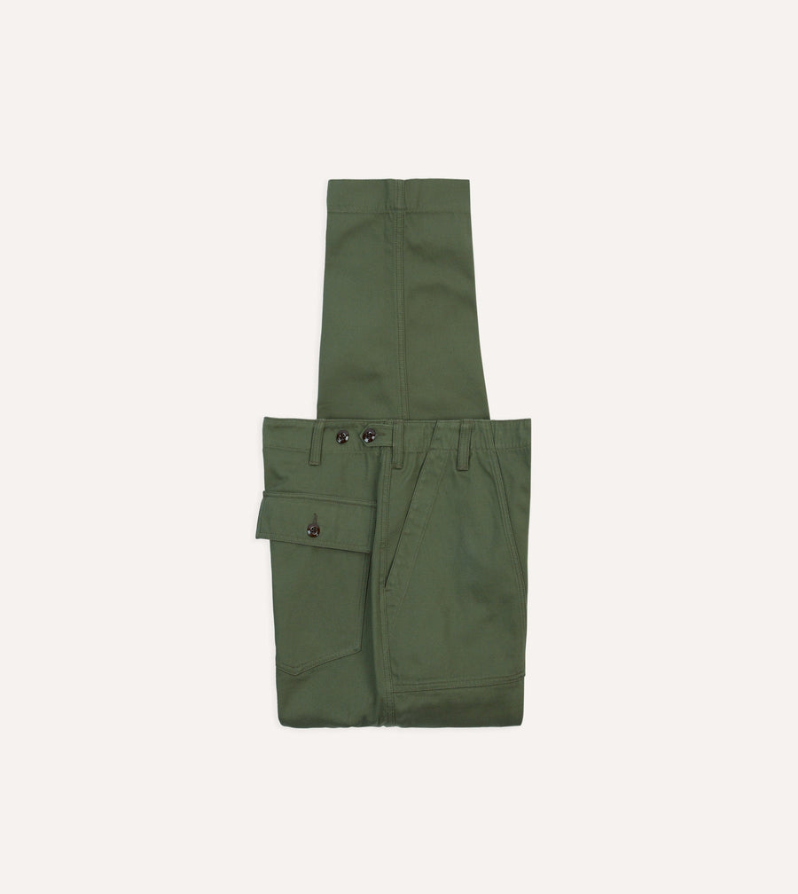 Olive Cotton Fatigue Trouser